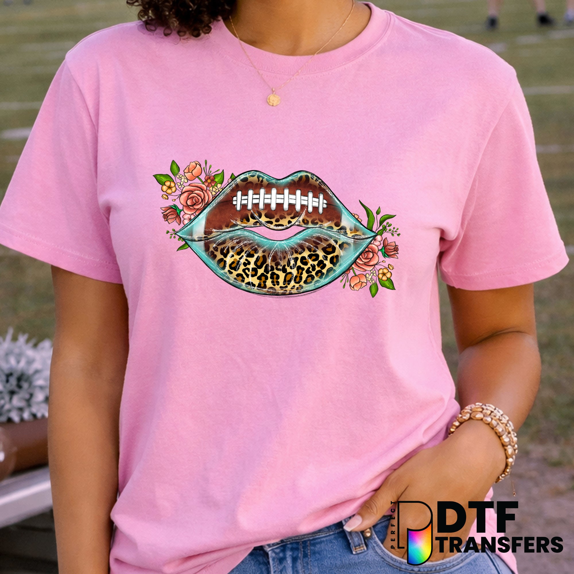 Football Lips – Football DTF Transfer