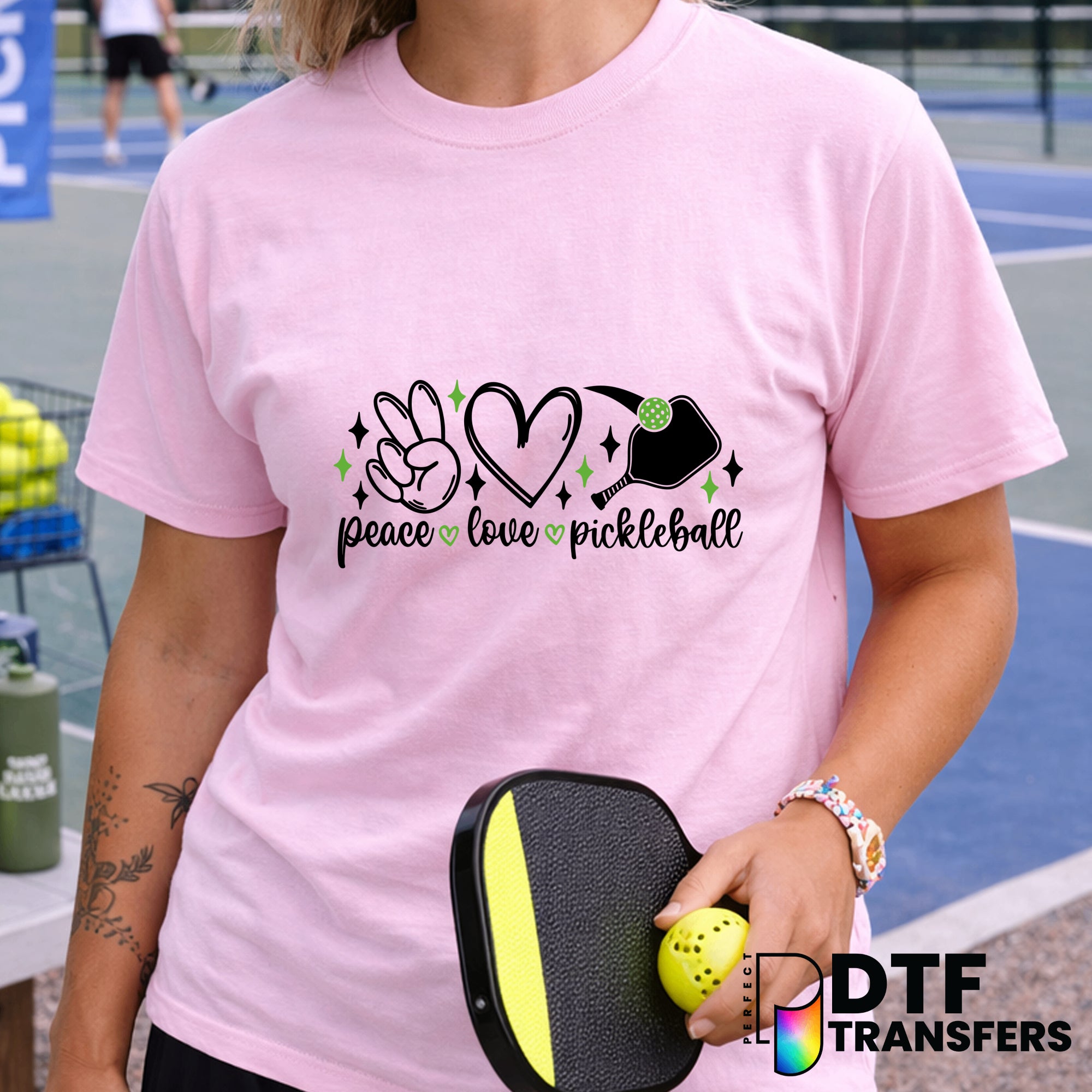 PEACE LOVE PICKLEBALL – Pickleball DTF Transfer