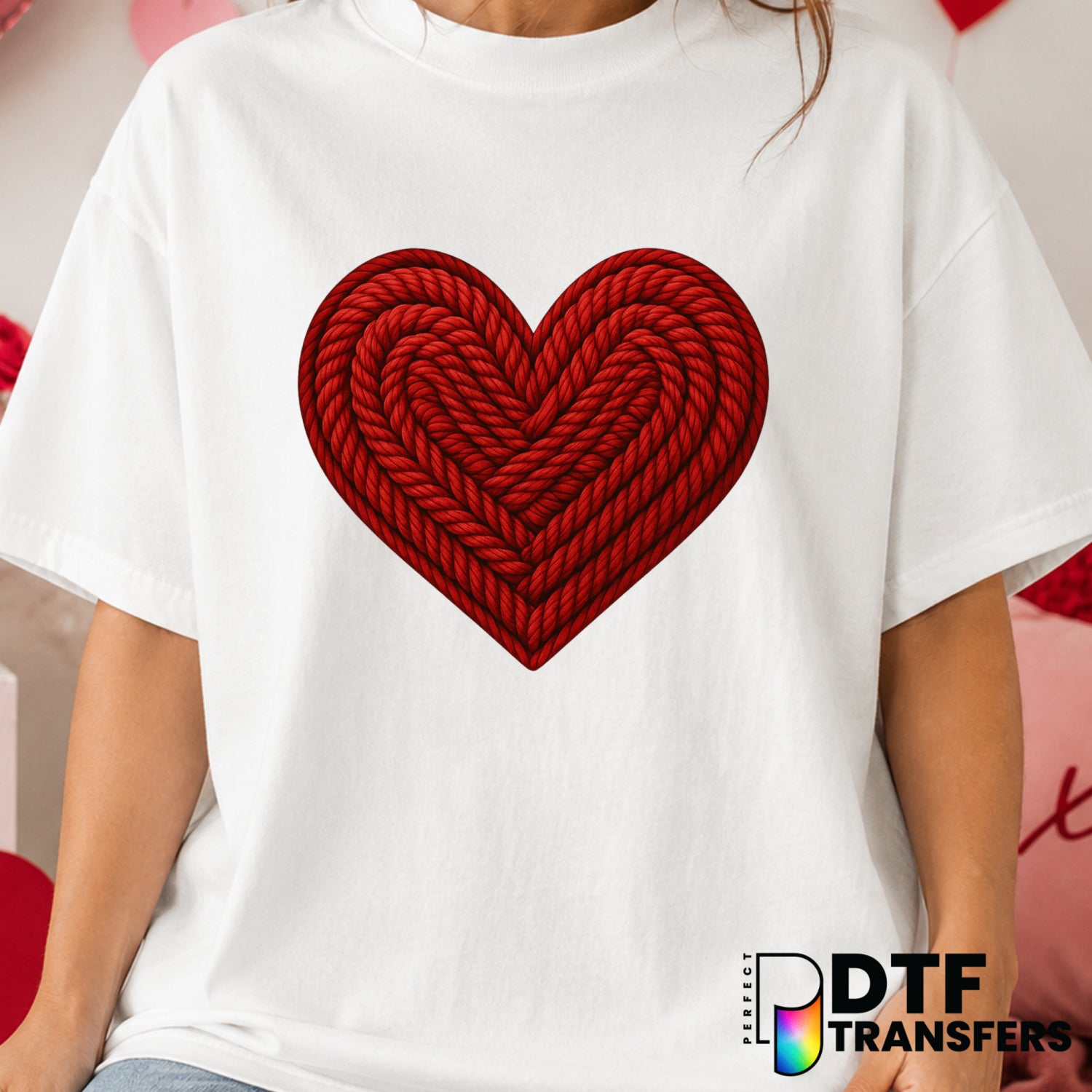 Faux Real – Valentine's Day DTF Transfer (view 2 of 2) – by Perfect DTF Transfers – Premade DTF Transfers – Valentine's Da...