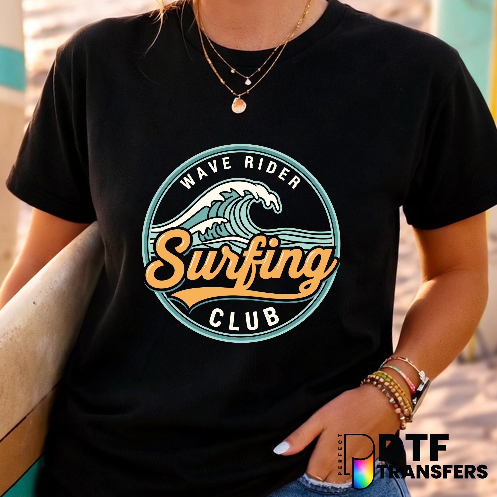 Wave Rider Surfing Club – Surfing DTF Transfer