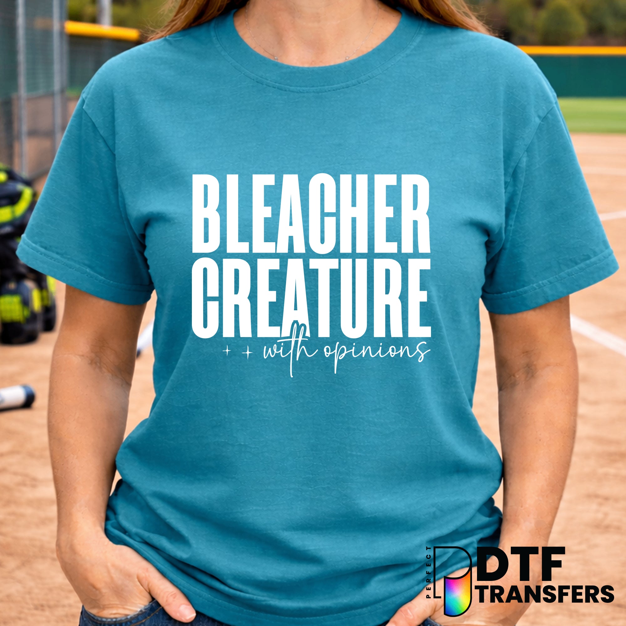 Bleacher Creature with Opinions – Softball DTF Transfer