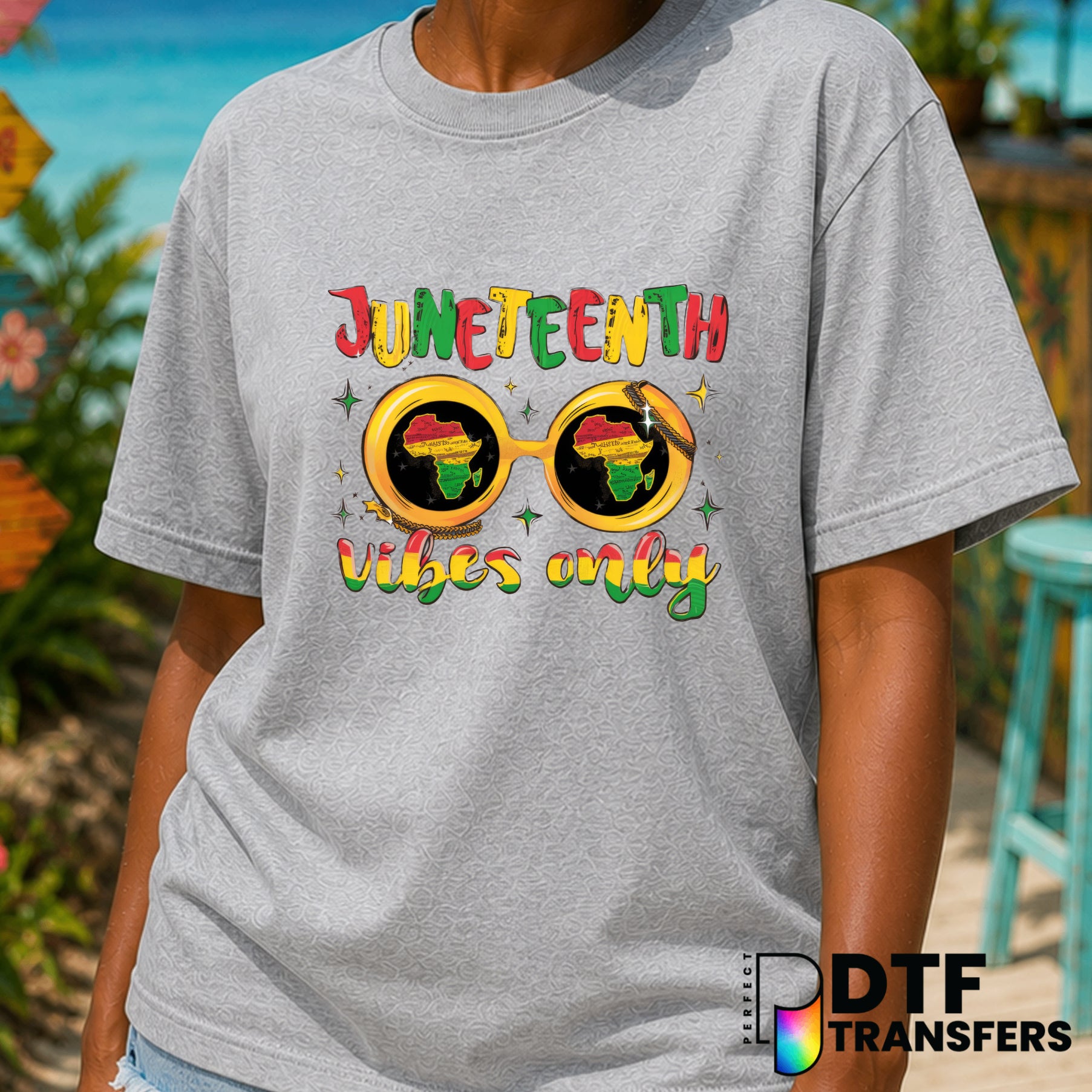 Juneteenth Vibes Only – Black History Month DTF Transfer