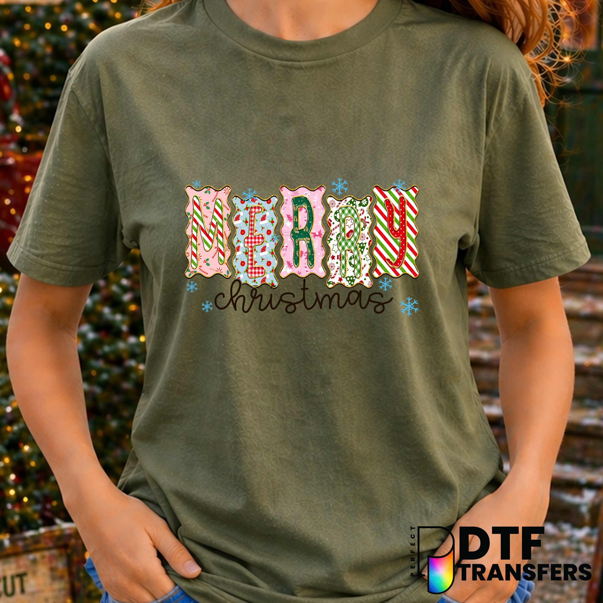Merry Christmas – Christmas DTF Transfer