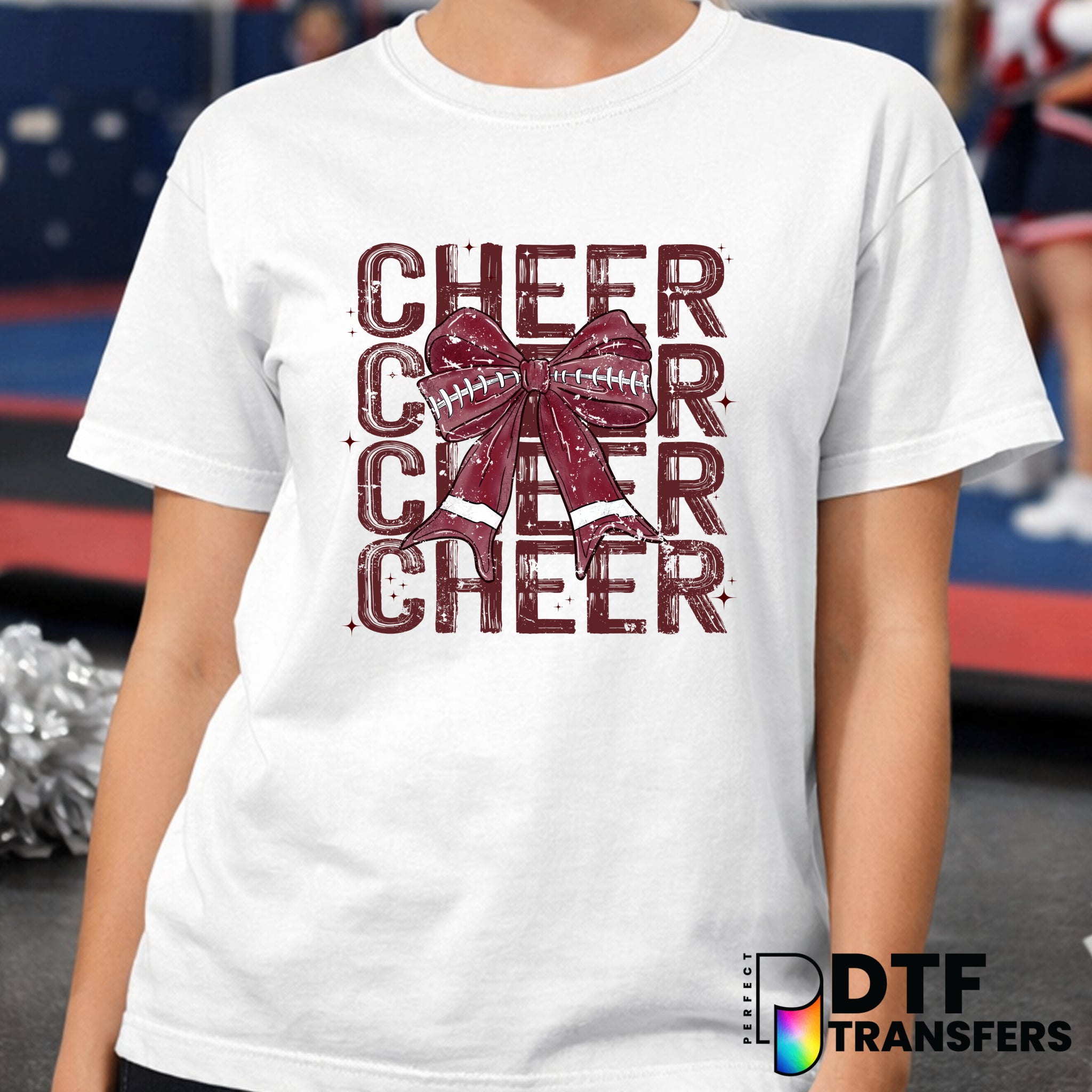 Cheer Mom Coquette Bow – Cheerleading DTF Transfer