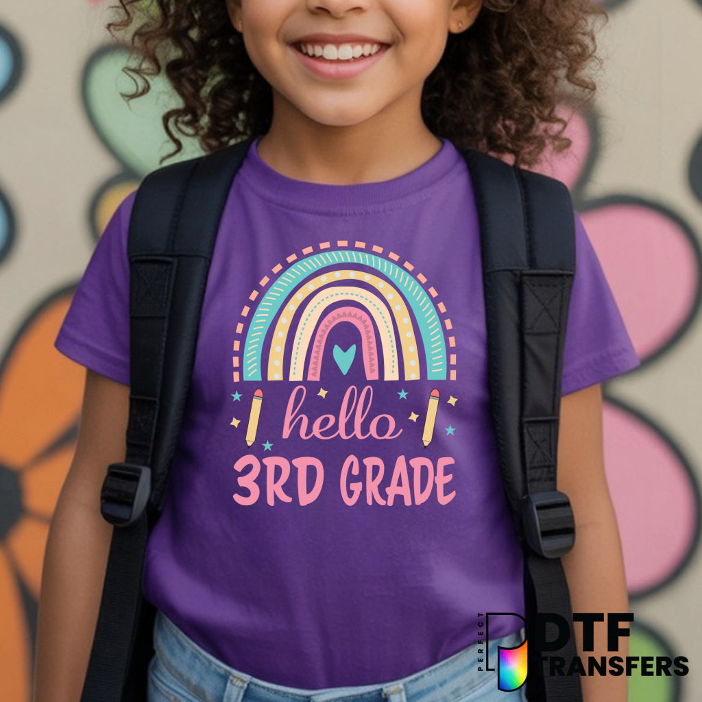 Hello Third Grade – Teacher DTF Transfer