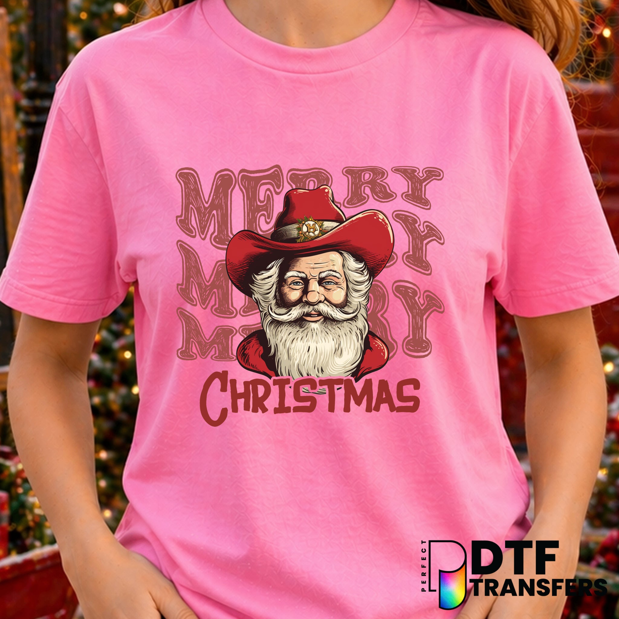 Merry Merry Merry Christmas – Christmas DTF Transfer