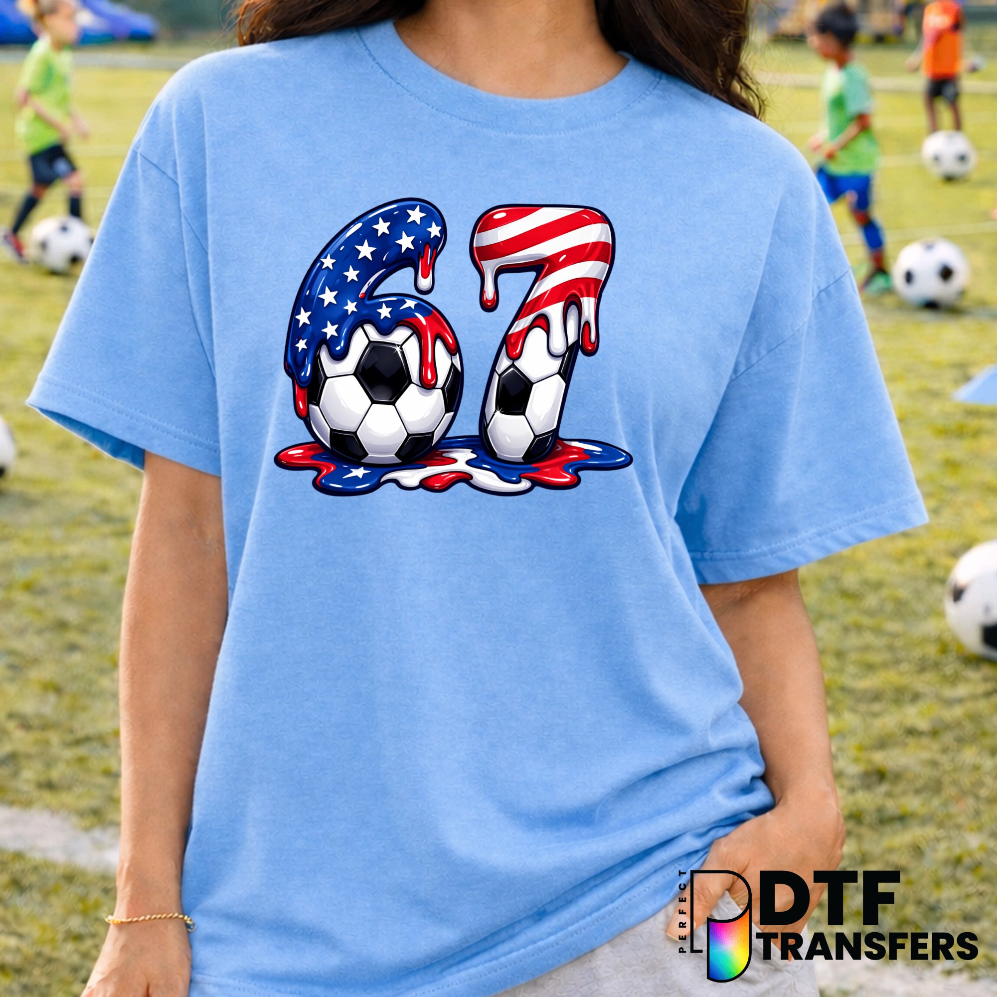 Distressed American Flag Soccer Ball – Soccer DTF Transfer