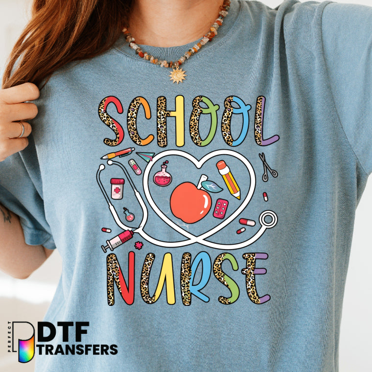 SCHOOL NURSE Text – School Nurse DTF Transfer