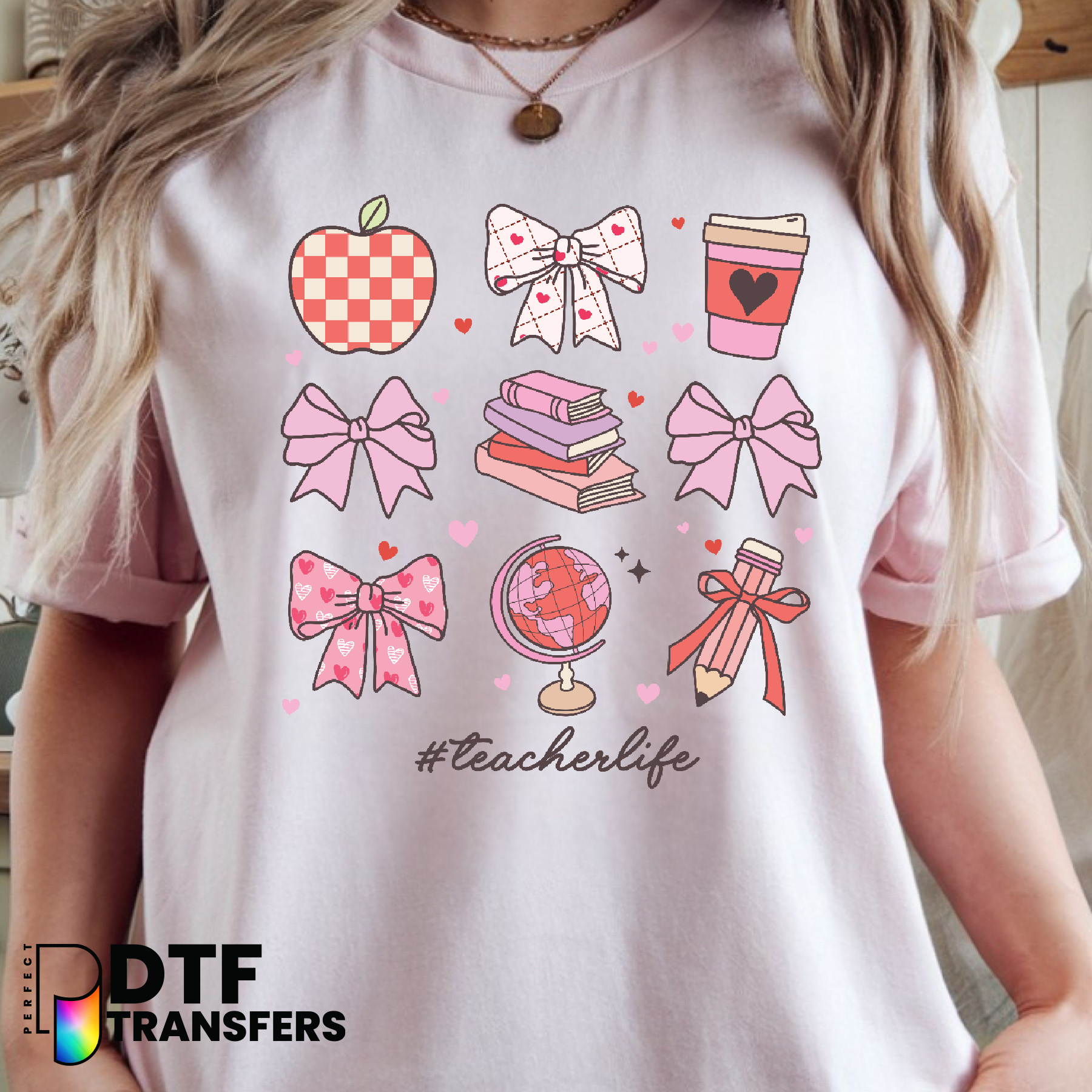 Valentines Teacher Life – Teacher DTF Transfer