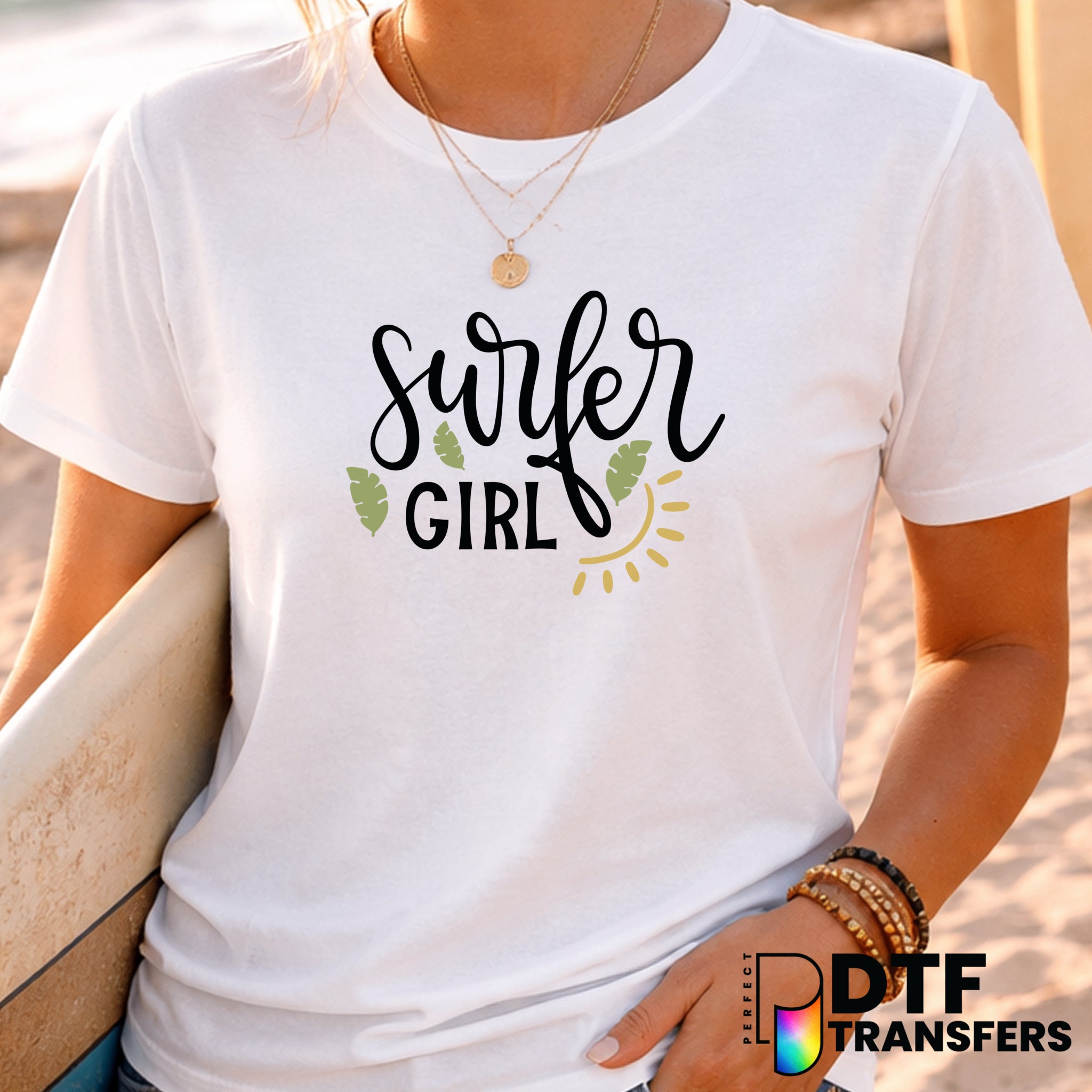 Surfer Girl – Surfing DTF Transfer
