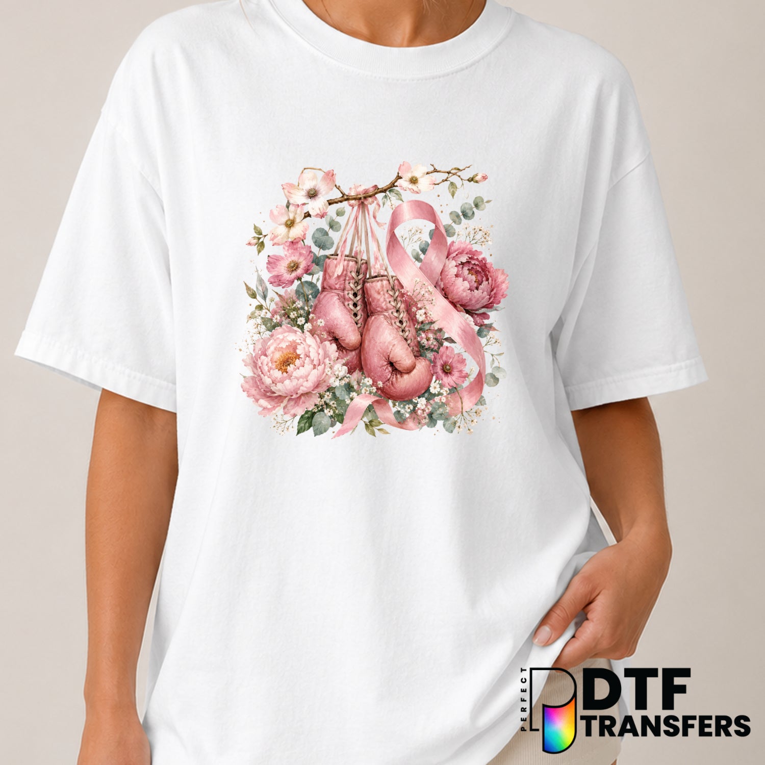 FIGHT CANCER – Cancer Awareness DTF Transfer (view 1 of 2) – by Perfect DTF Transfers – Premade DTF Transfers – Cancer Awa...