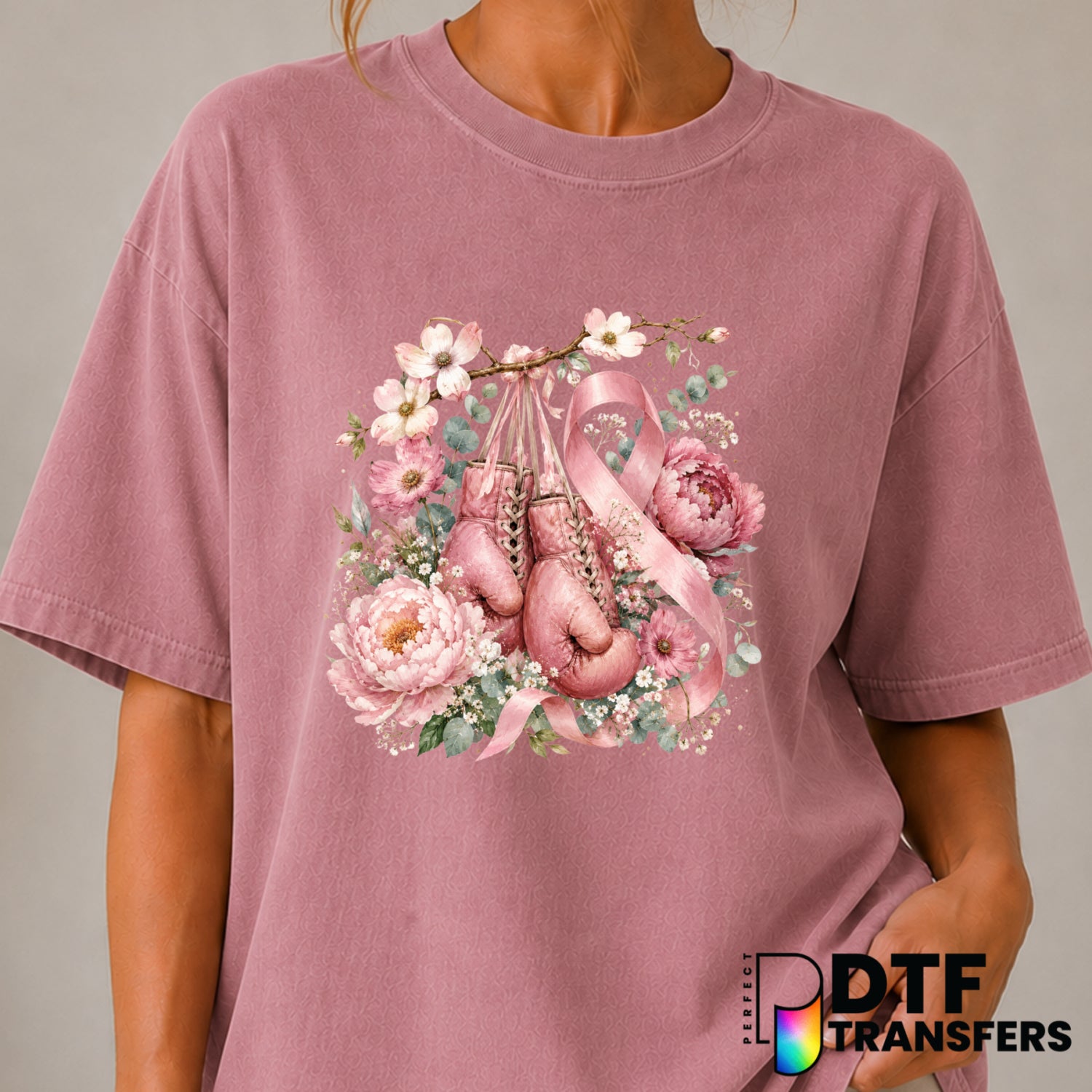 FIGHT CANCER – Cancer Awareness DTF Transfer (view 2 of 2) – by Perfect DTF Transfers – Premade DTF Transfers – Cancer Awa...
