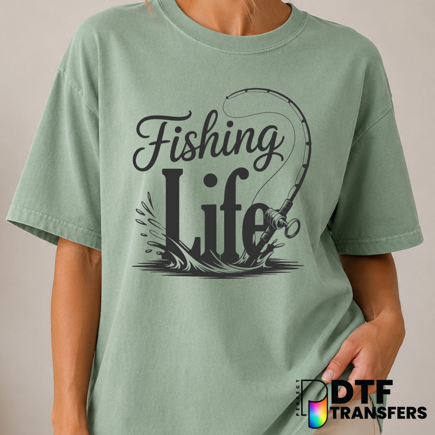 Fishing Life – Fishing DTF Transfer (view 2 of 2) – by Perfect DTF Transfers – Premade DTF Transfers – Fishing, Outdoor