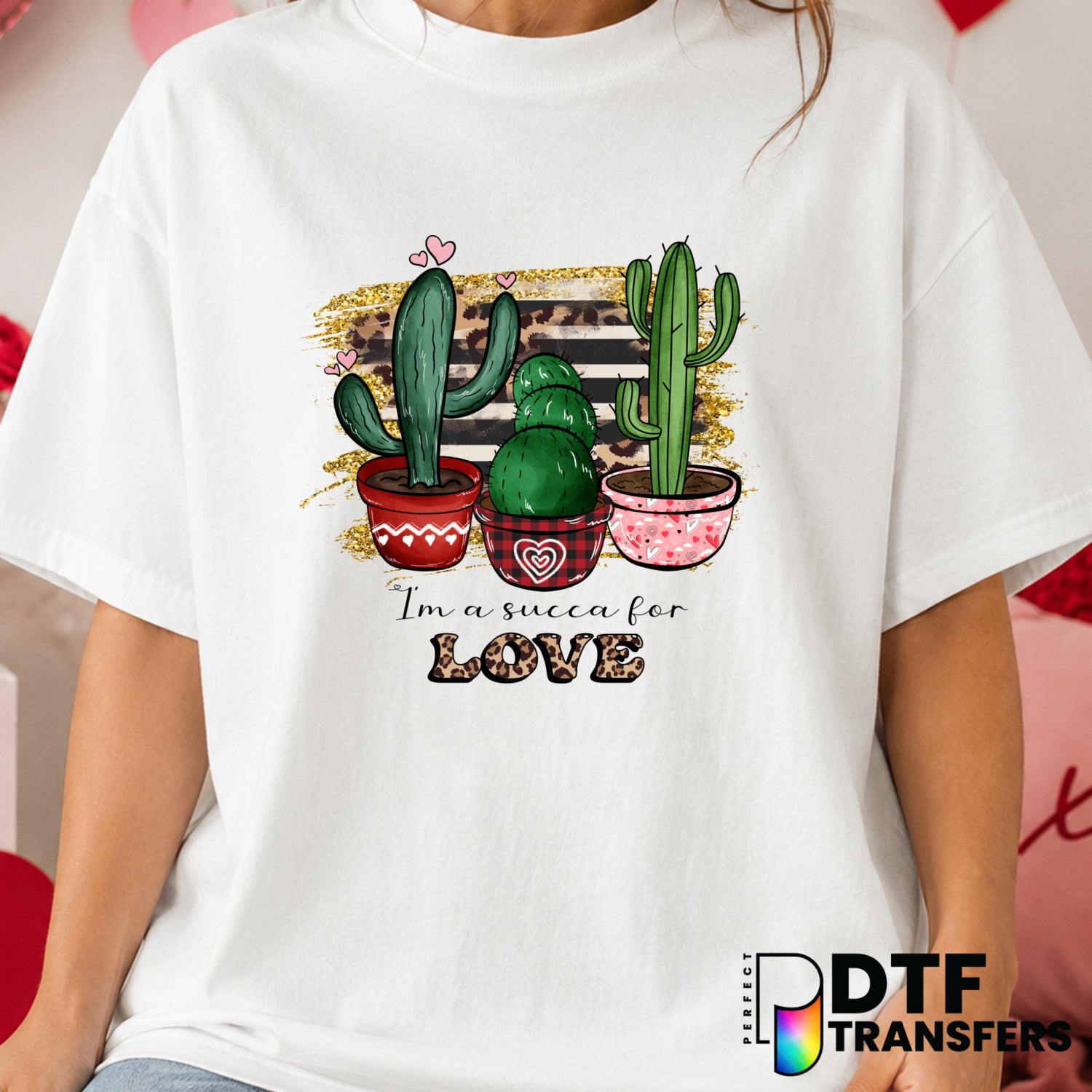 Happy Valentine's Day – Valentine's Day DTF Transfer (view 1 of 2) – by Perfect DTF Transfers – Premade DTF Transfers – Va...