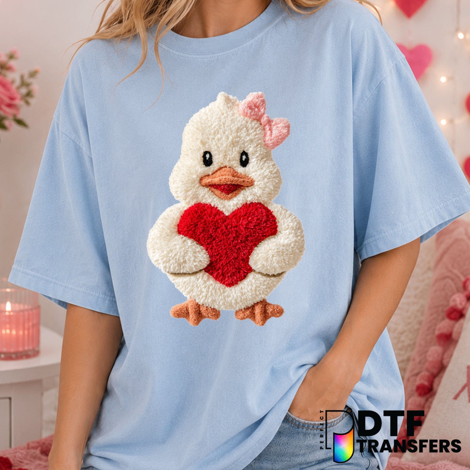 Happy Valentine's Day – Valentine's Day DTF Transfer (view 1 of 2) – by Perfect DTF Transfers – Premade DTF Transfers – Va...