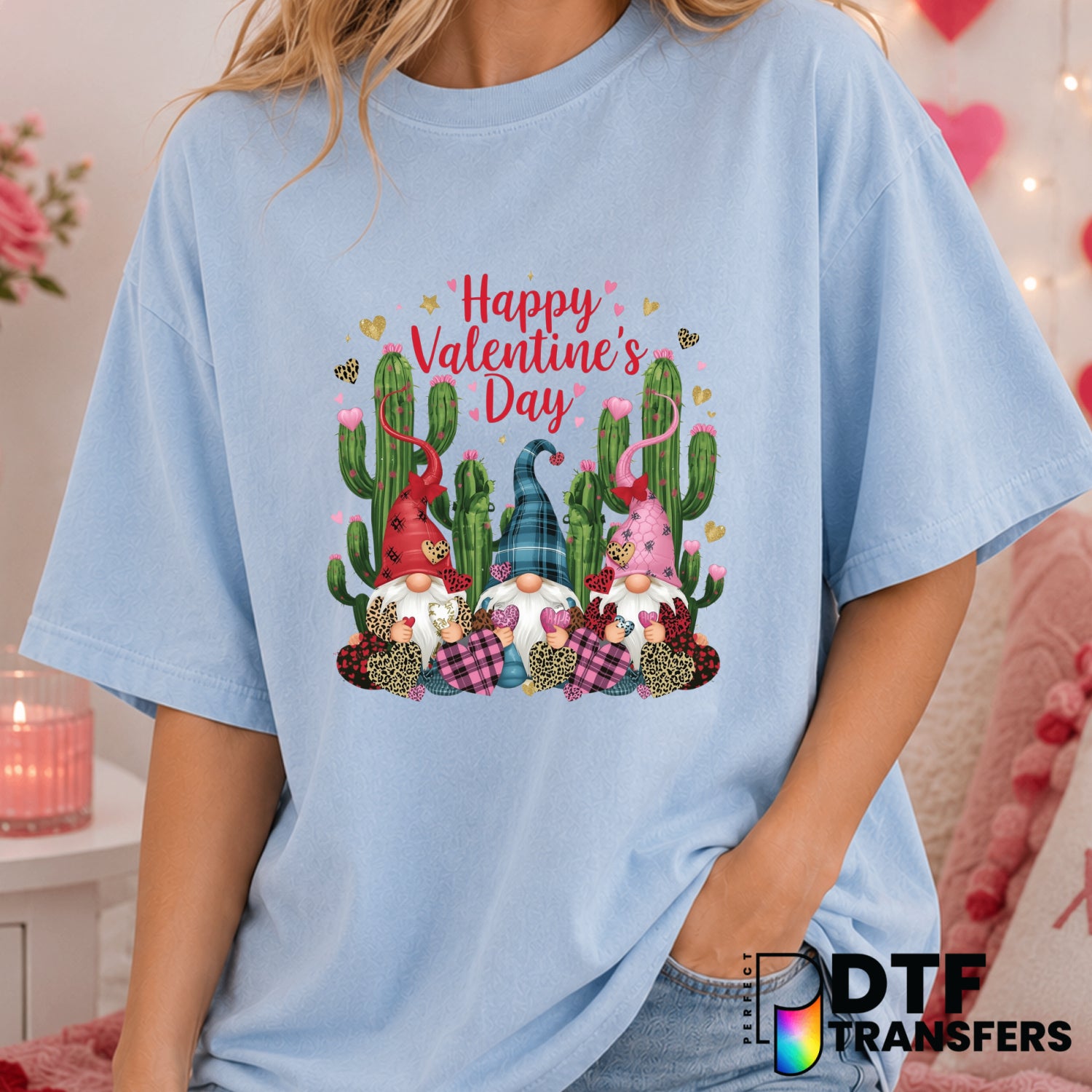 Happy Valentine's Day – Valentine's Day DTF Transfer (view 1 of 2) – by Perfect DTF Transfers – Premade DTF Transfers – Va...