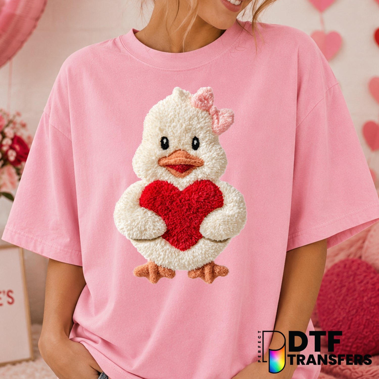 Happy Valentine's Day – Valentine's Day DTF Transfer (view 2 of 2) – by Perfect DTF Transfers – Premade DTF Transfers – Va...