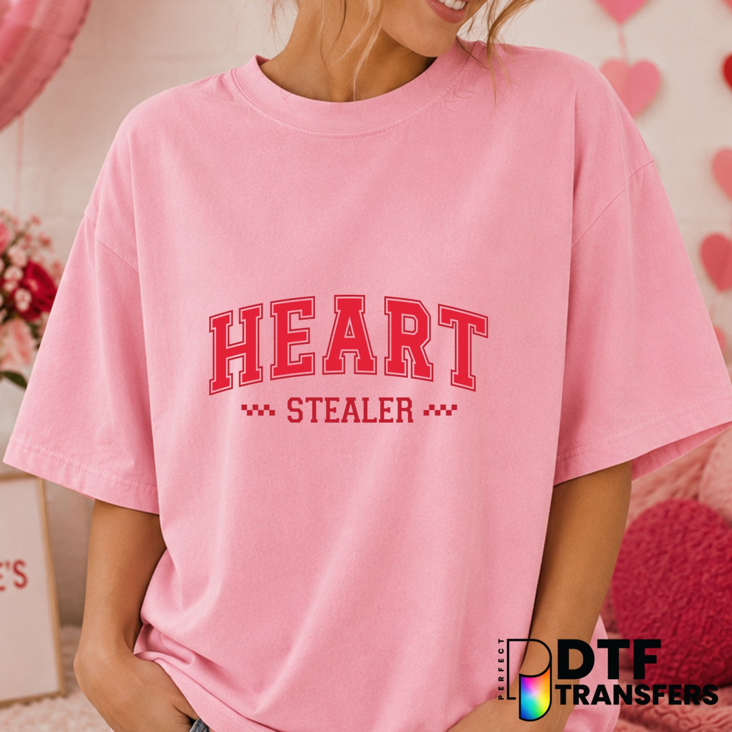 Heart Stealer – Valentine's Day DTF Transfer (view 2 of 2) – by Perfect DTF Transfers – Premade DTF Transfers – Valentine'...