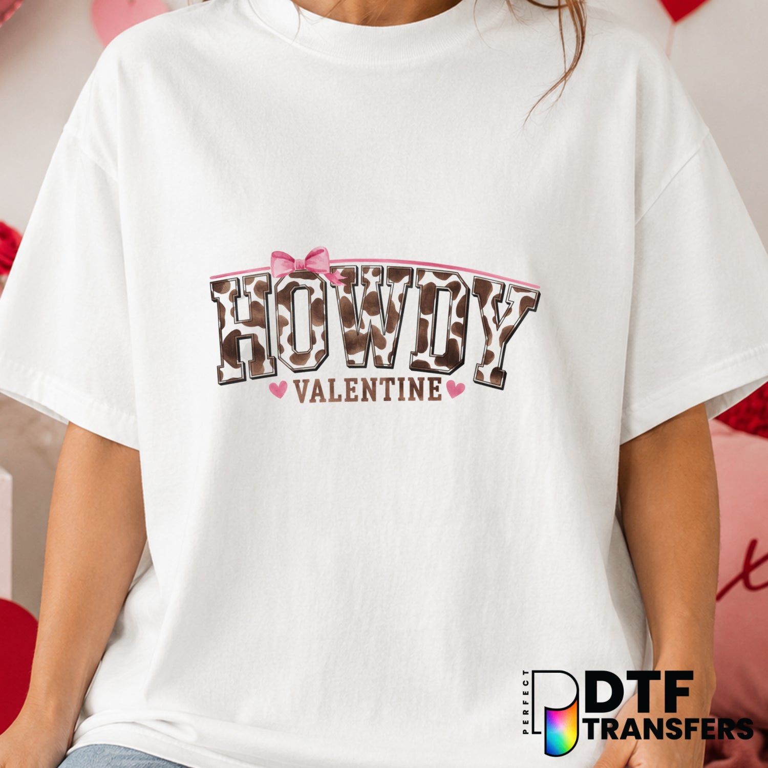 Howdy Valentine – Valentine's Day DTF Transfer (view 1 of 2) – by Perfect DTF Transfers – Premade DTF Transfers – Valentin...