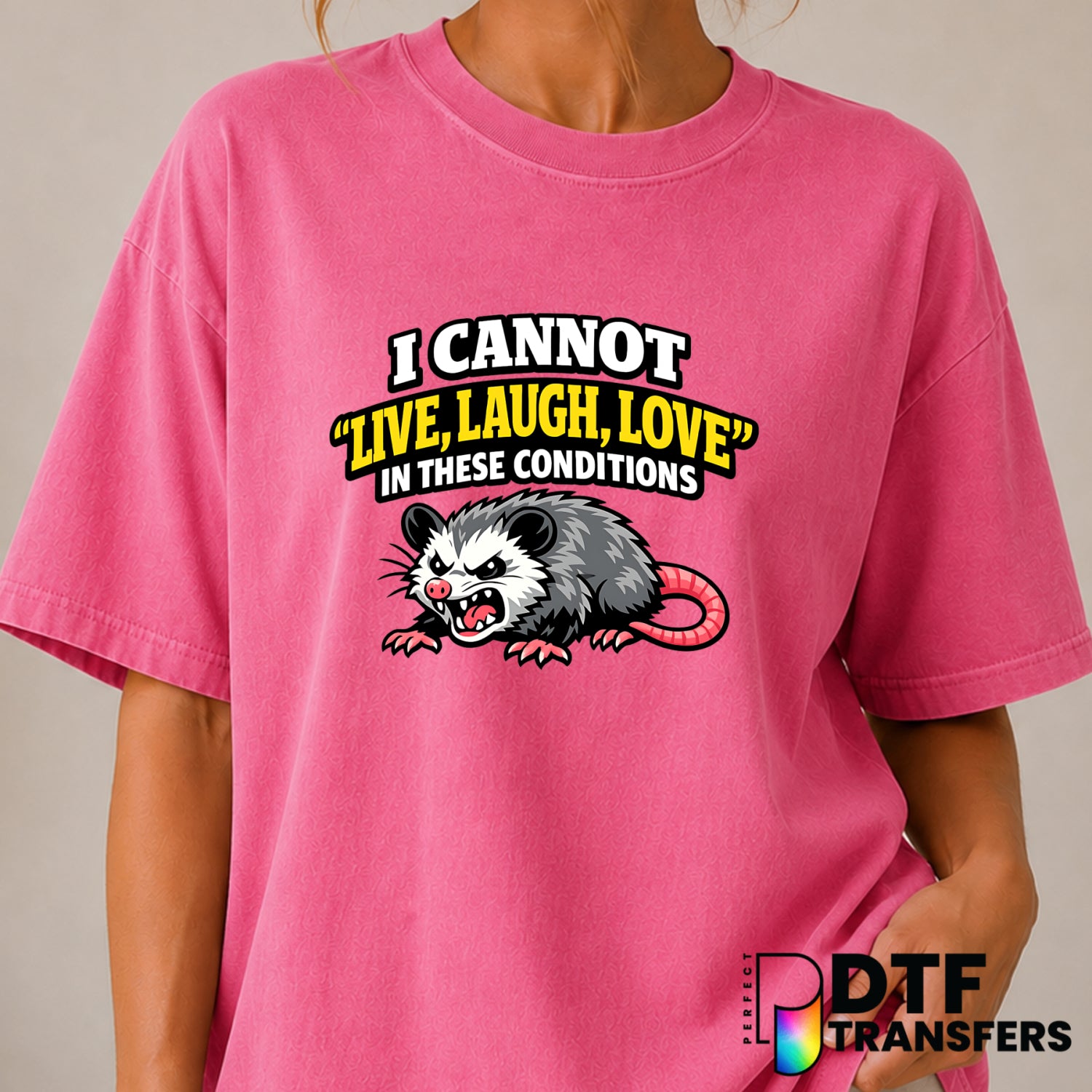 I Cannot Live Laugh Love In These Conditions – Mental Health Awareness DTF Transfer (view 1 of 2) – by Perfect DTF Transfe...