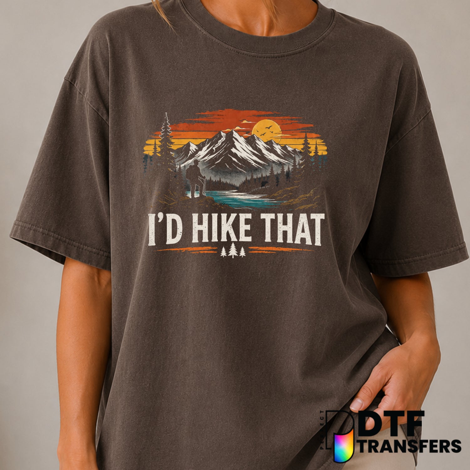 I'D HIKE THAT – Hiking DTF Transfer (view 1 of 2) – by Perfect DTF Transfers – Premade DTF Transfers – Hiking, Outdoor