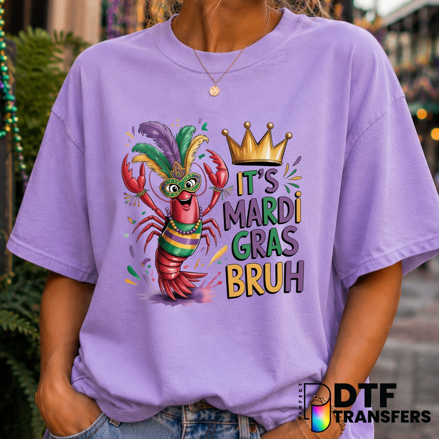 It's Mardi Gras Bruh – Mardi Gras DTF Transfer (view 2 of 2) – by Perfect DTF Transfers – Premade DTF Transfers – Mardi Gr...