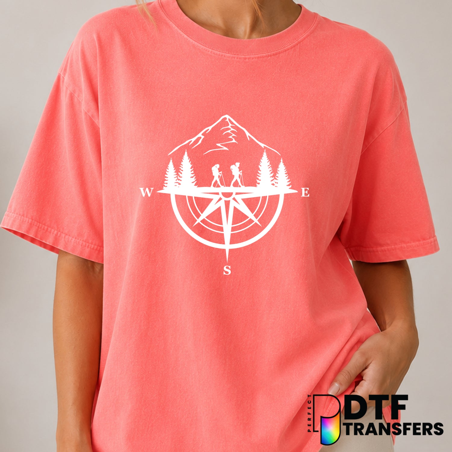 LET'S GO ADVENTURE – Hiking DTF Transfer (view 1 of 2) – by Perfect DTF Transfers – Premade DTF Transfers – Hiking, Outdoor