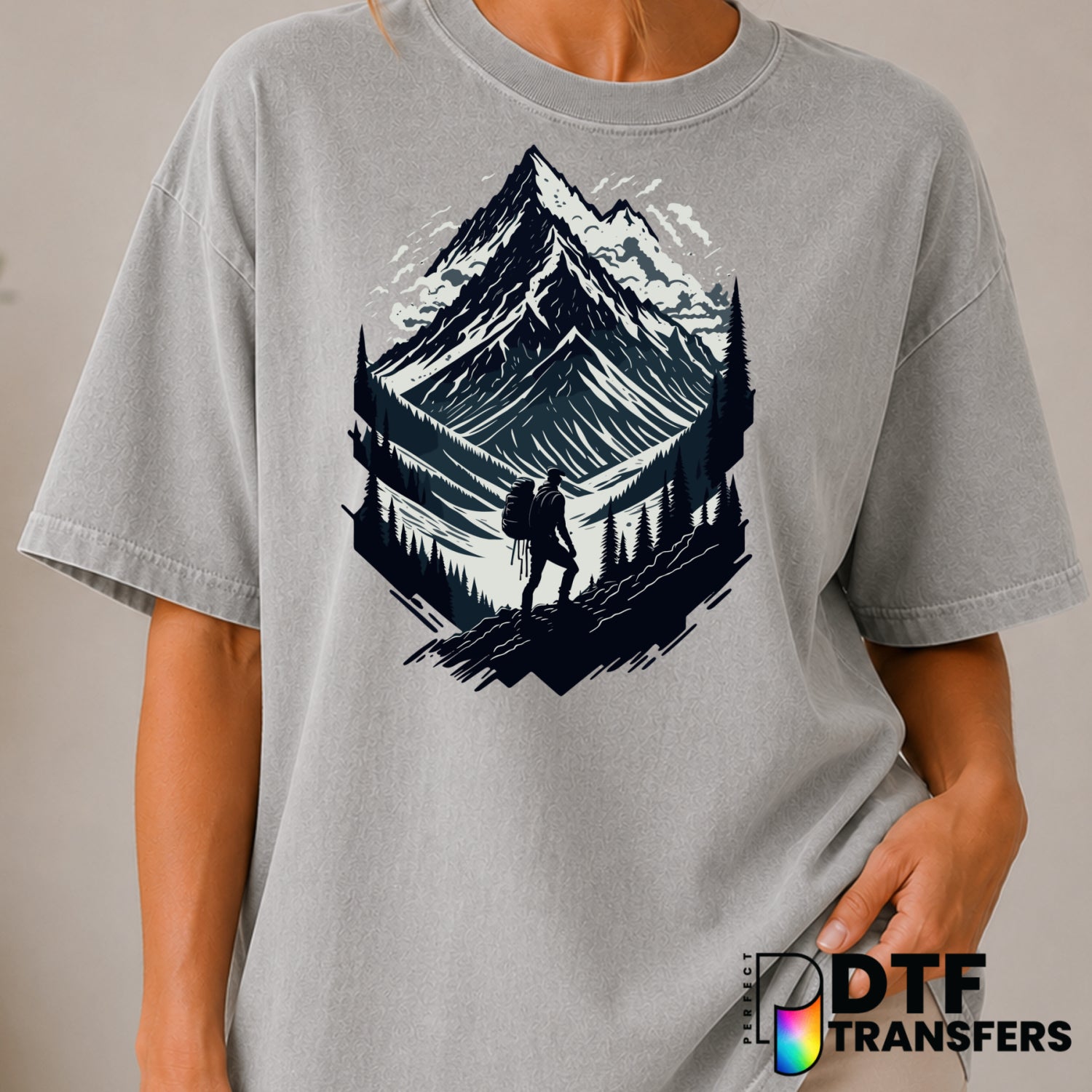 LET'S HIKE – Hiking DTF Transfer (view 2 of 2) – by Perfect DTF Transfers – Premade DTF Transfers – Hiking, Outdoor