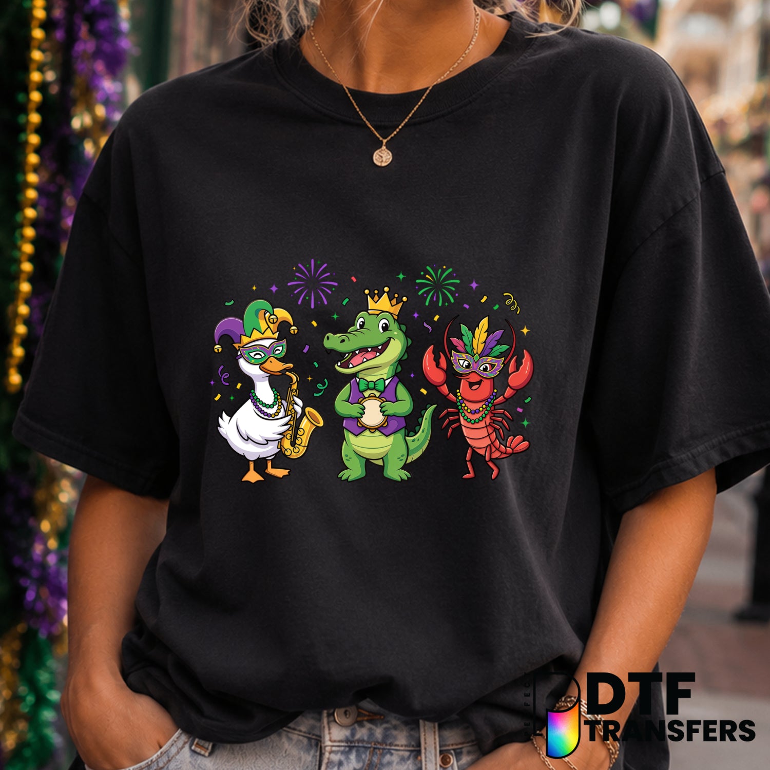 LET THE GOOD TIMES ROLL – Mardi Gras DTF Transfer (view 1 of 2) – by Perfect DTF Transfers – Premade DTF Transfers – Mardi...