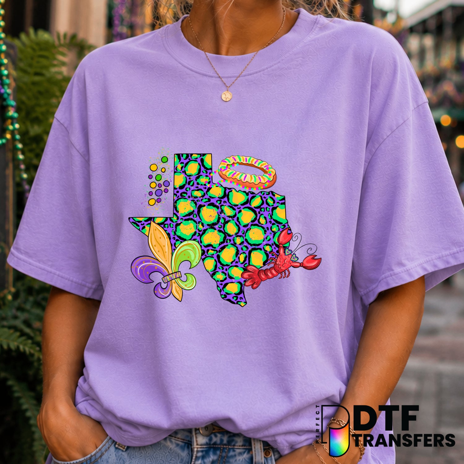 Let the Good Times Roll – Mardi Gras DTF Transfer (view 1 of 2) – by Perfect DTF Transfers – Premade DTF Transfers – Mardi...