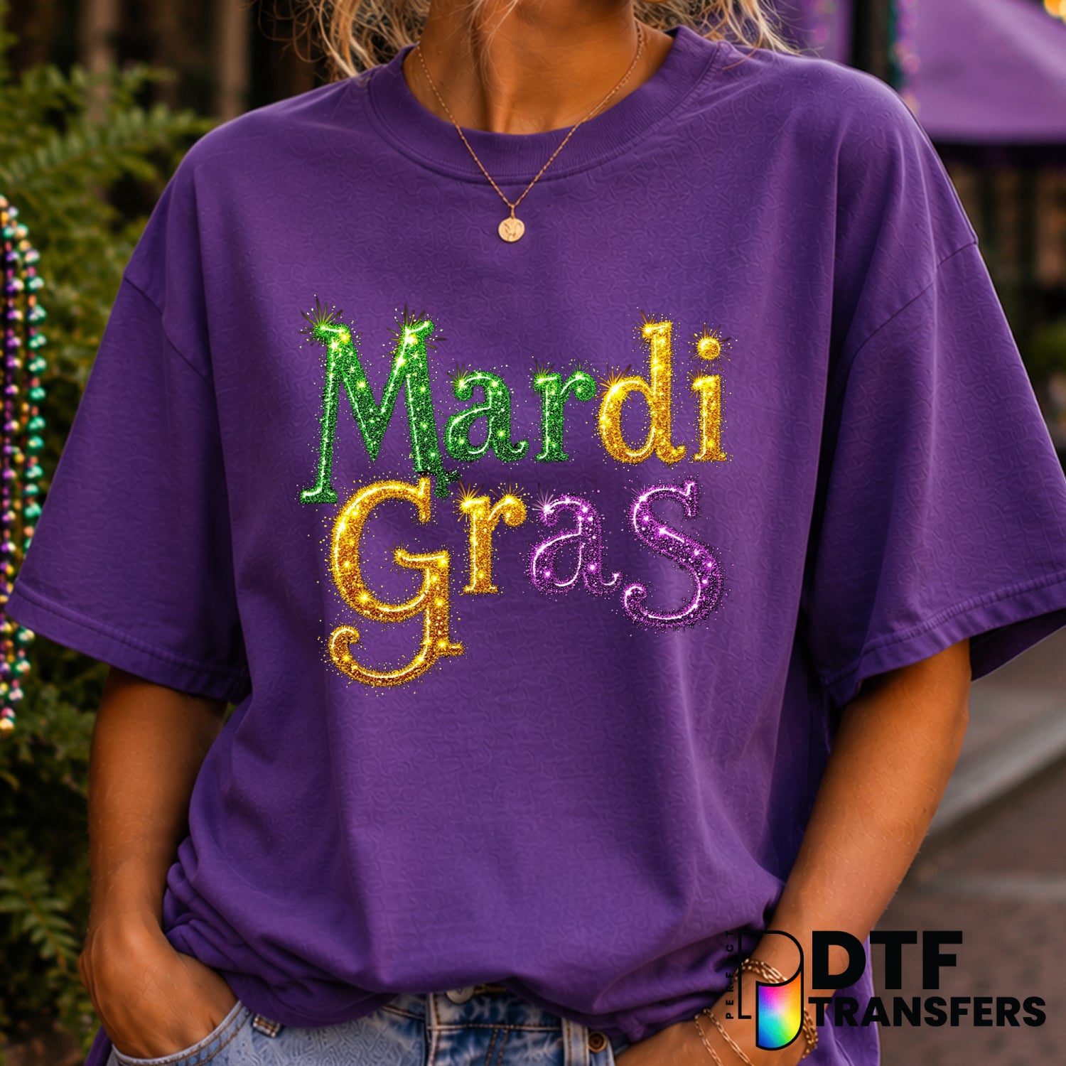 LET THE GOOD TIMES ROLL – Mardi Gras DTF Transfer (view 1 of 2) – by Perfect DTF Transfers – Premade DTF Transfers – Mardi...
