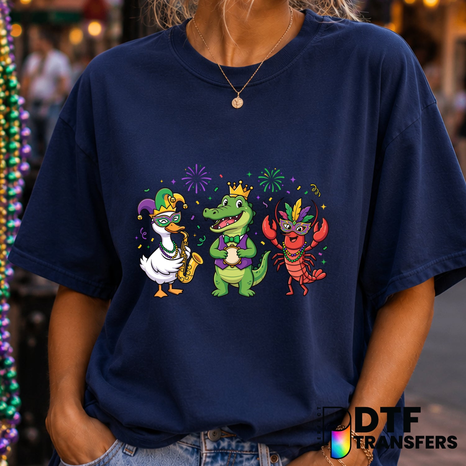 LET THE GOOD TIMES ROLL – Mardi Gras DTF Transfer (view 2 of 2) – by Perfect DTF Transfers – Premade DTF Transfers – Mardi...