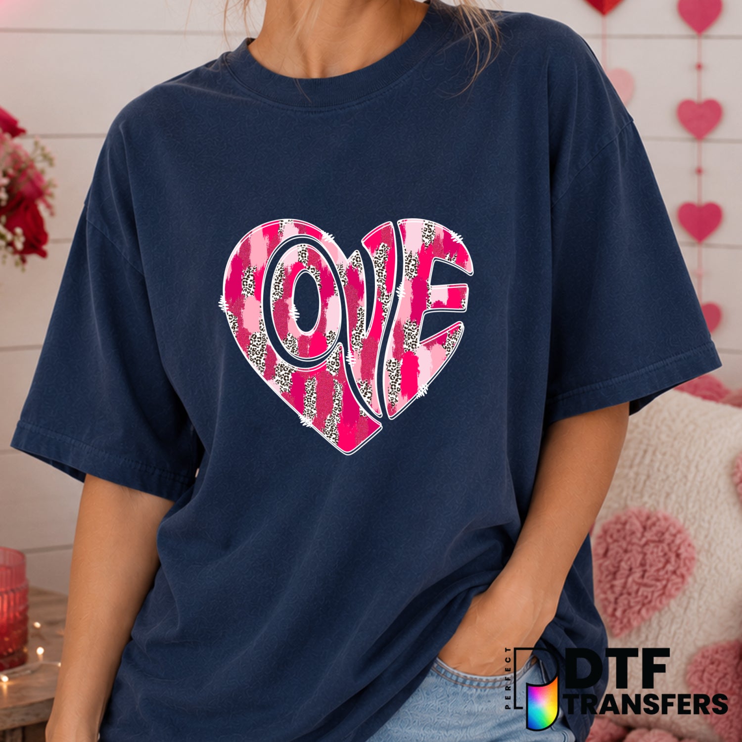 LOVE – Valentine's Day DTF Transfer (view 2 of 2) – by Perfect DTF Transfers – Premade DTF Transfers – Valentine's Day, Love