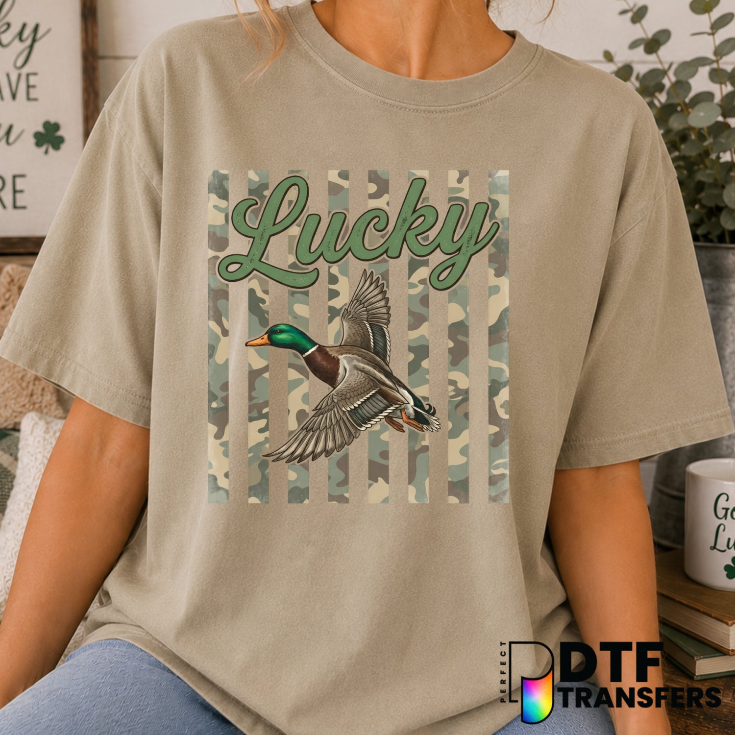 Lucky Duck St. Patrick's Day – DTF Transfer (view 2 of 2) – by Perfect DTF Transfers – Premade DTF Transfers – St. Patrick...