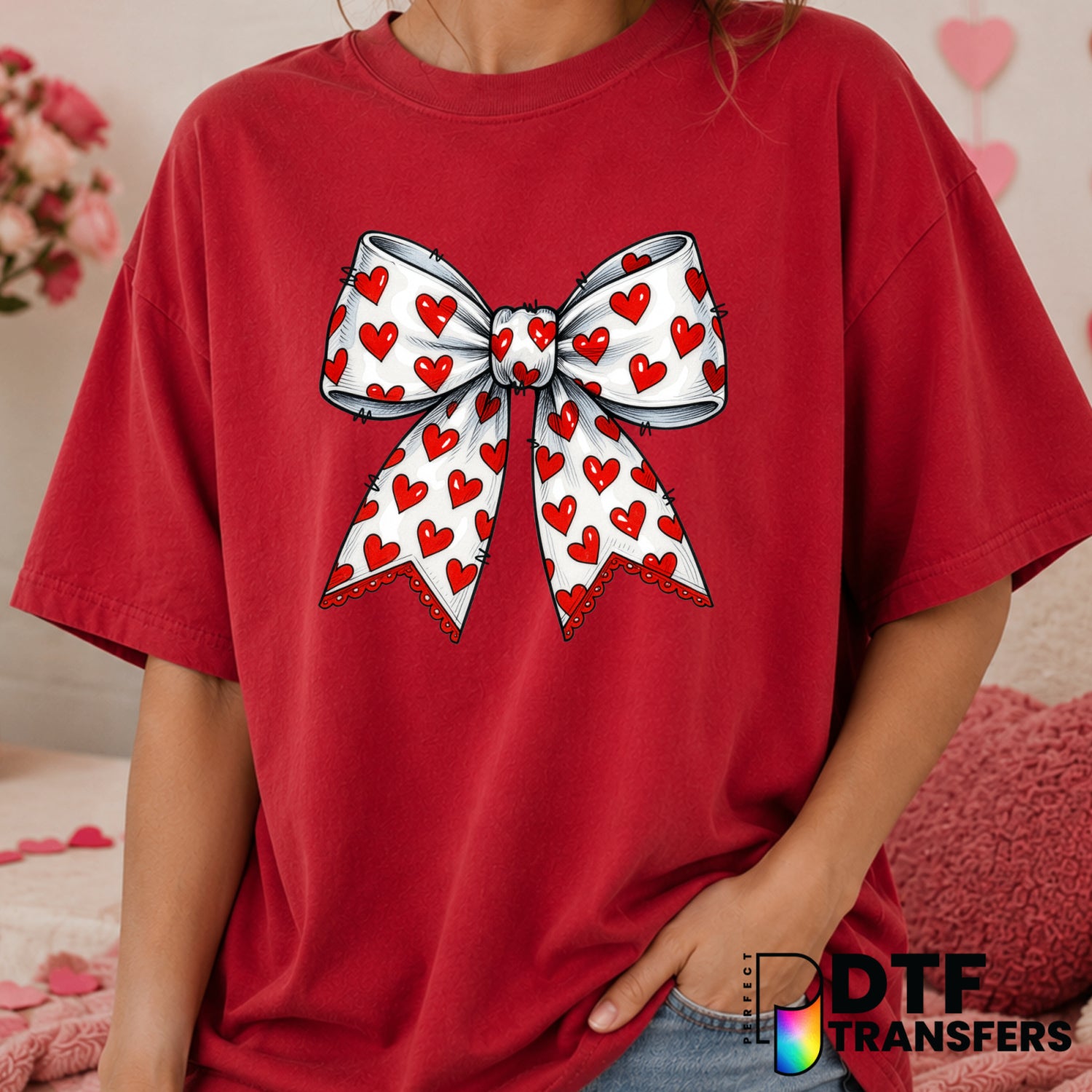 LUCKY in LOVE – Valentine's Day DTF Transfer (view 2 of 2) – by Perfect DTF Transfers – Premade DTF Transfers – Valentine'...