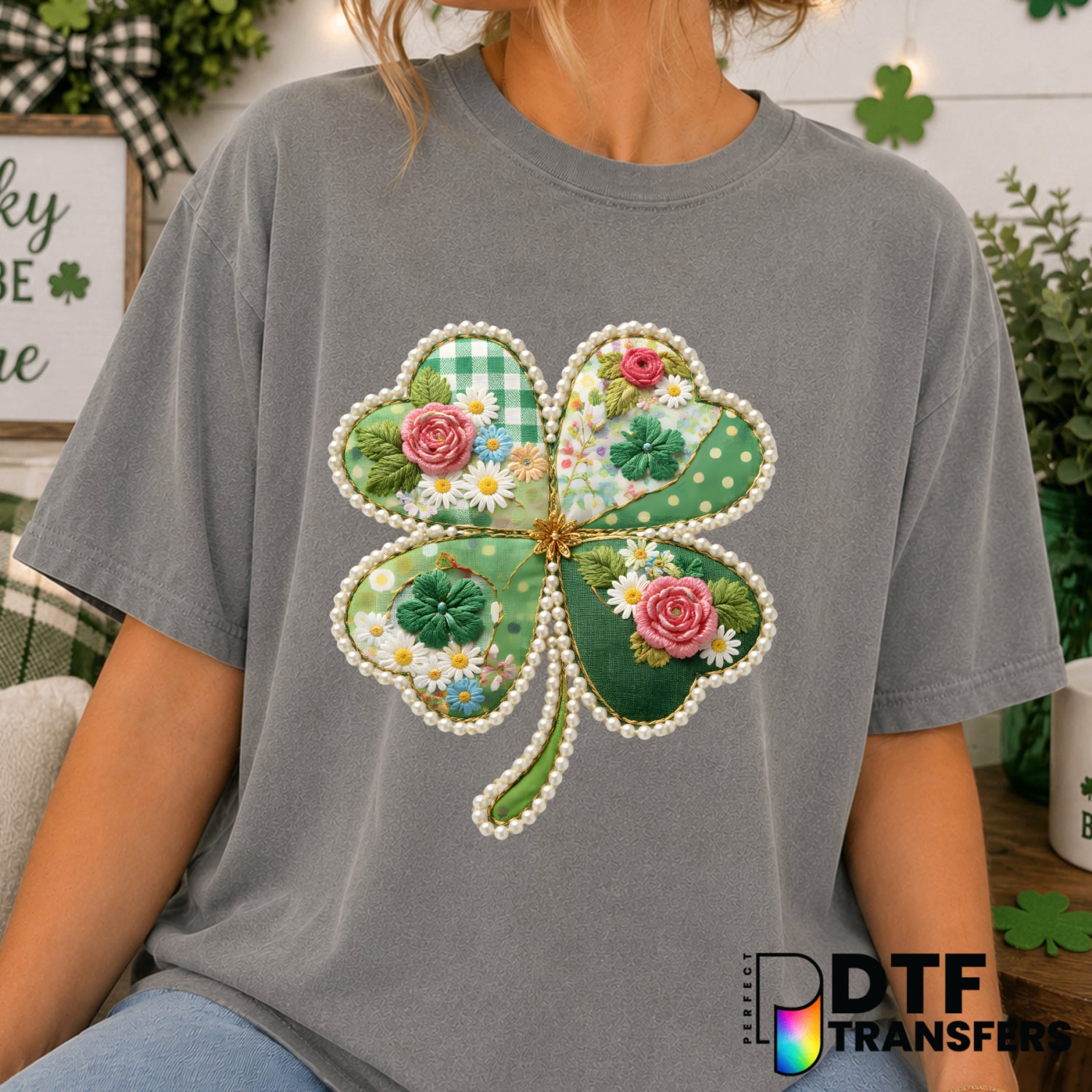 LUCKY MAMA – St. Patrick's Day DTF Transfer (view 1 of 2) – by Perfect DTF Transfers – Premade DTF Transfers – St. Patrick...
