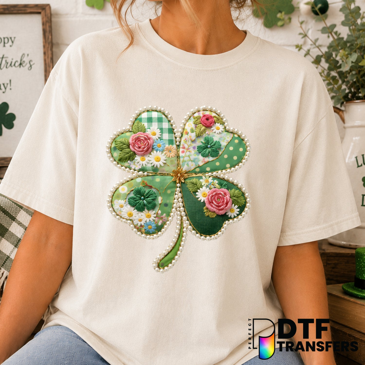 LUCKY MAMA – St. Patrick's Day DTF Transfer (view 2 of 2) – by Perfect DTF Transfers – Premade DTF Transfers – St. Patrick...