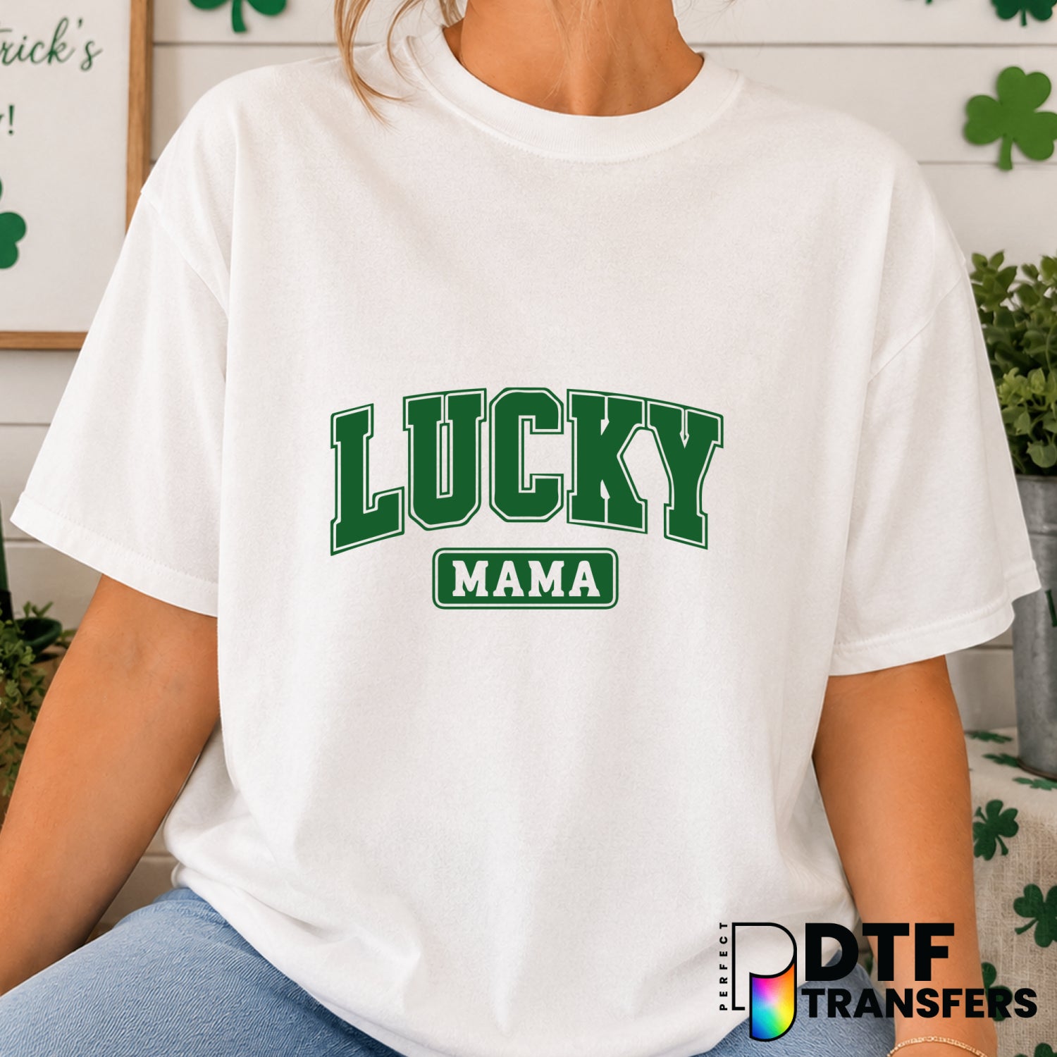 LUCKY MAMA ST. PATRICK'S DAY – DTF Transfer (view 2 of 2) – by Perfect DTF Transfers – Premade DTF Transfers – St. Patrick...
