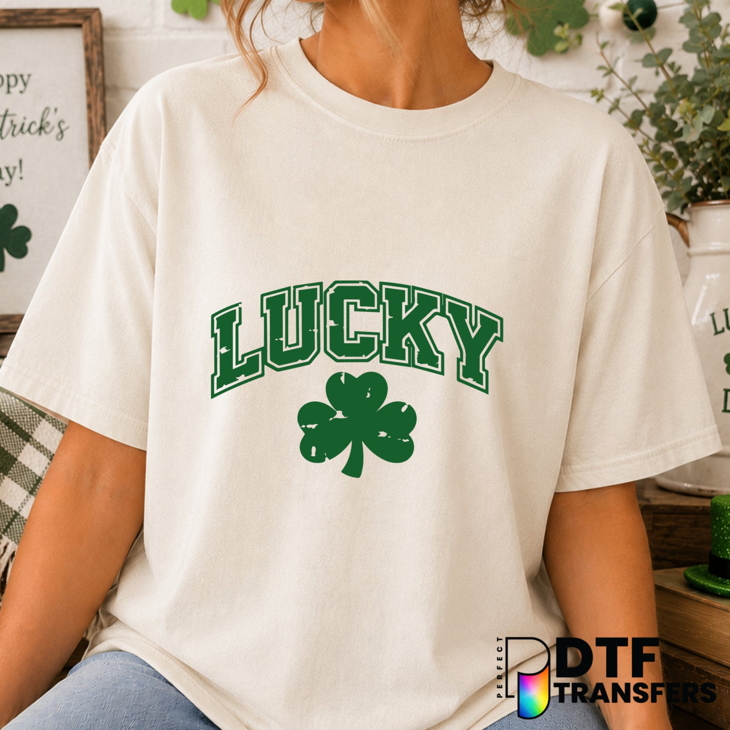 Lucky St. Patrick's Day – DTF Transfer (view 1 of 2) – by Perfect DTF Transfers – Premade DTF Transfers – St. Patrick's Da...
