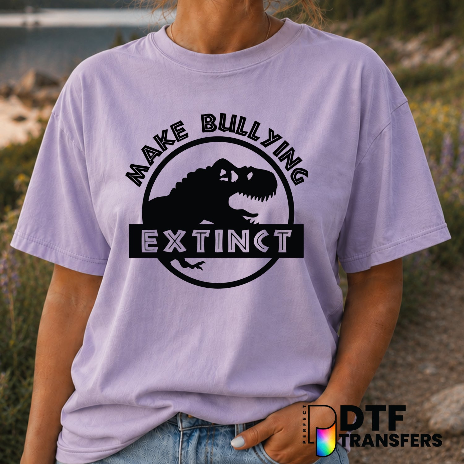 Make Bullying Extinct – Anti-Bullying DTF Transfer (view 1 of 2) – by Perfect DTF Transfers – Premade DTF Transfers – Anti...