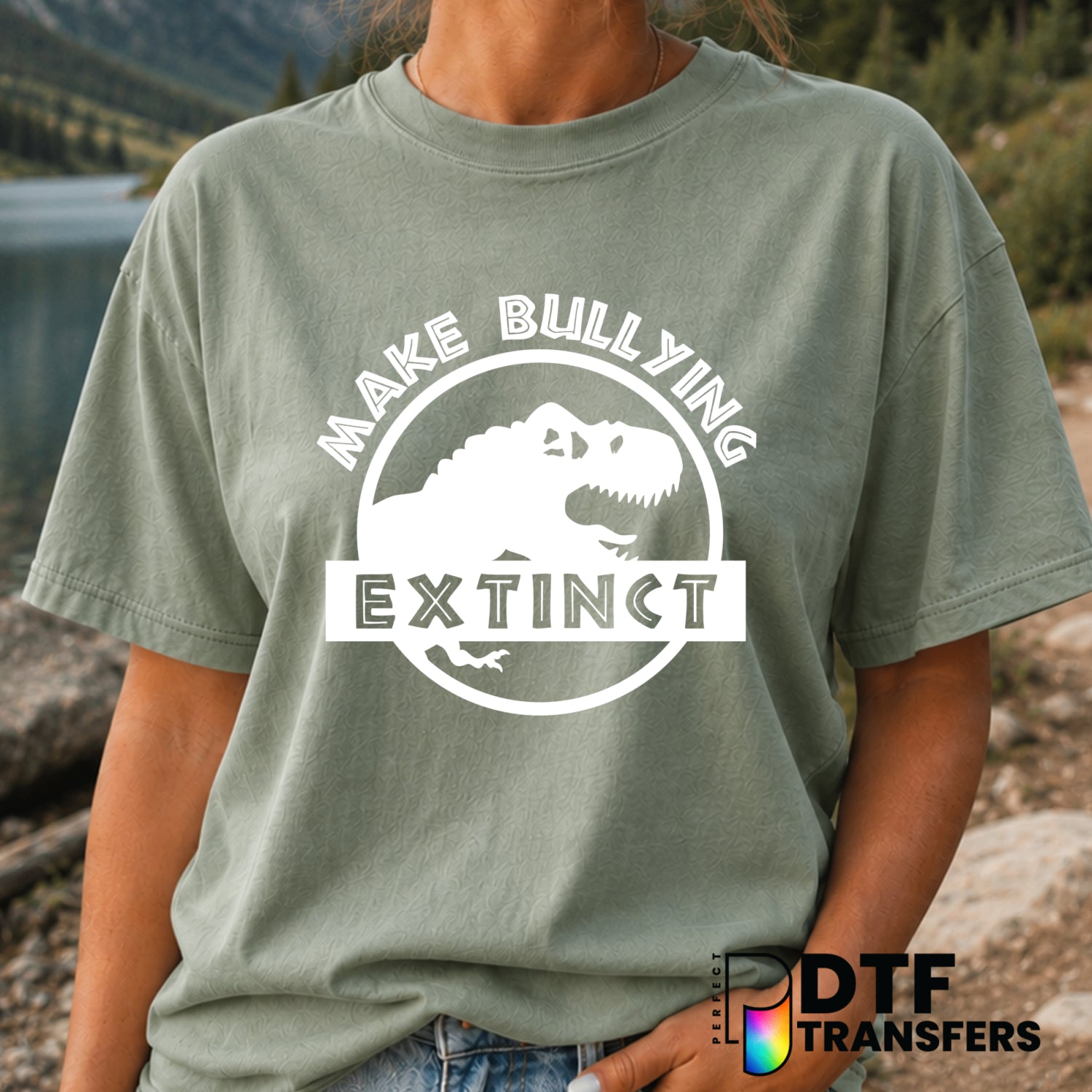 Make Bullying Extinct – Anti-Bullying DTF Transfer (view 2 of 2) – by Perfect DTF Transfers – Premade DTF Transfers – Anti...