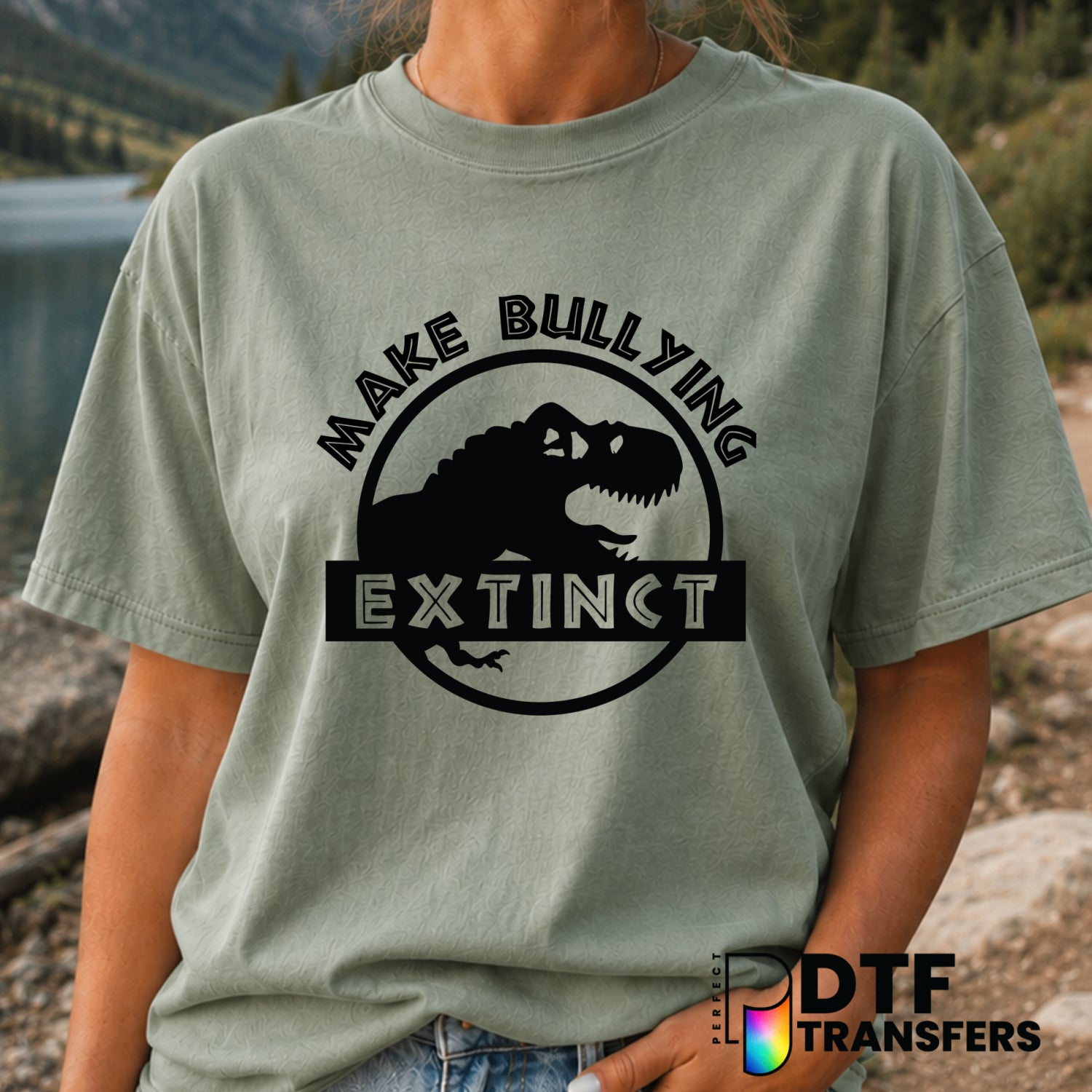 Make Bullying Extinct – Anti-Bullying DTF Transfer (view 2 of 2) – by Perfect DTF Transfers – Premade DTF Transfers – Anti...