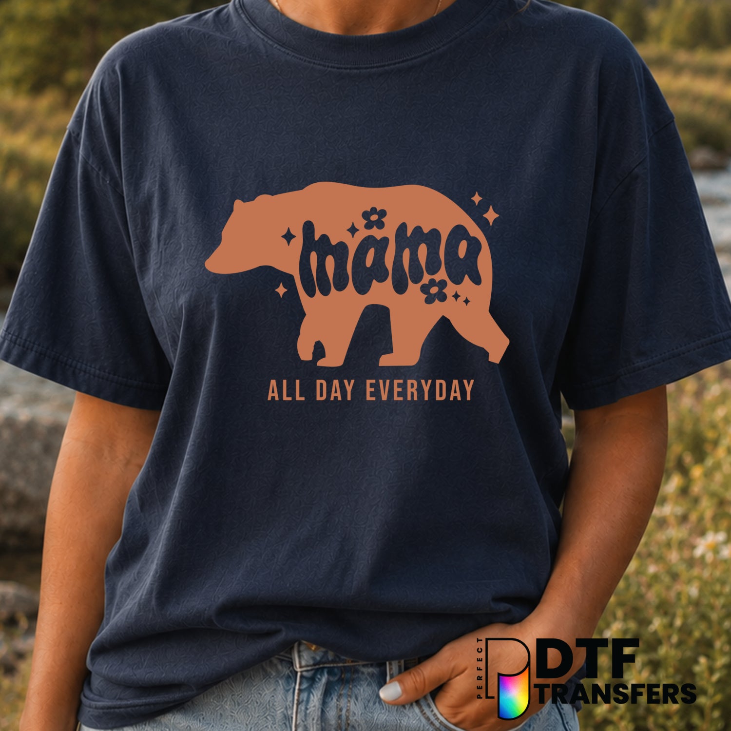 Mama Bear All Day Every Day – Mother's Day DTF Transfer (view 2 of 2) – by Perfect DTF Transfers – Premade DTF Transfers –...
