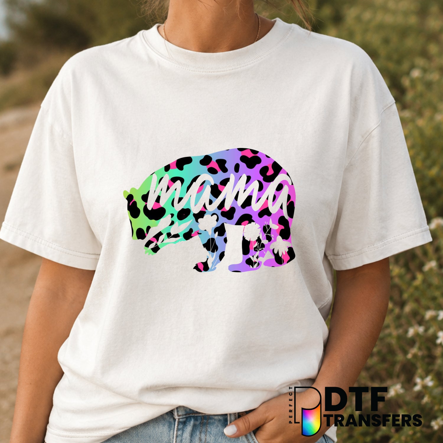 Mama Bear – Mother's Day DTF Transfer (view 2 of 2) – by Perfect DTF Transfers – Premade DTF Transfers – Mother's Day, Mom