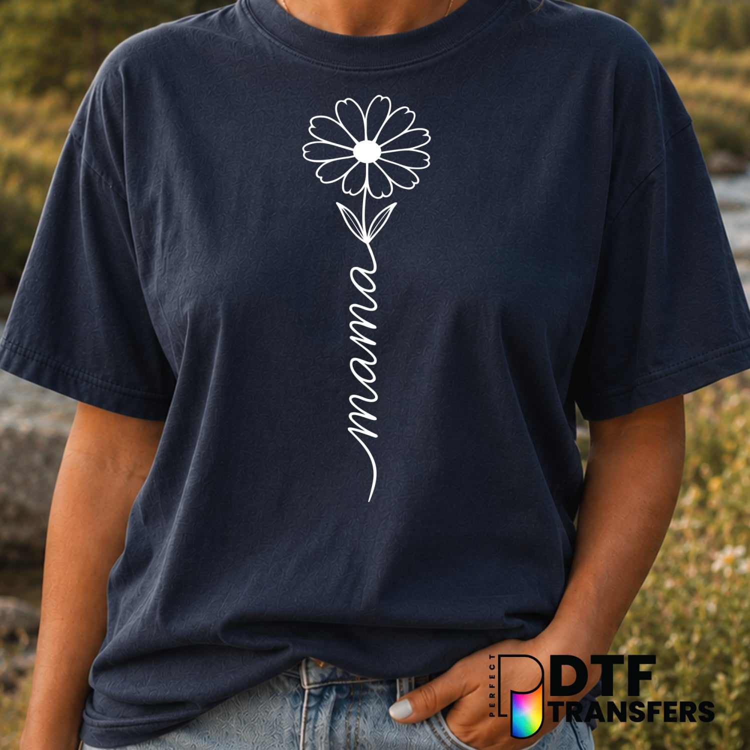 Mama Floral Script – Mother's Day DTF Transfer (view 2 of 2) – by Perfect DTF Transfers – Premade DTF Transfers – Mother's...
