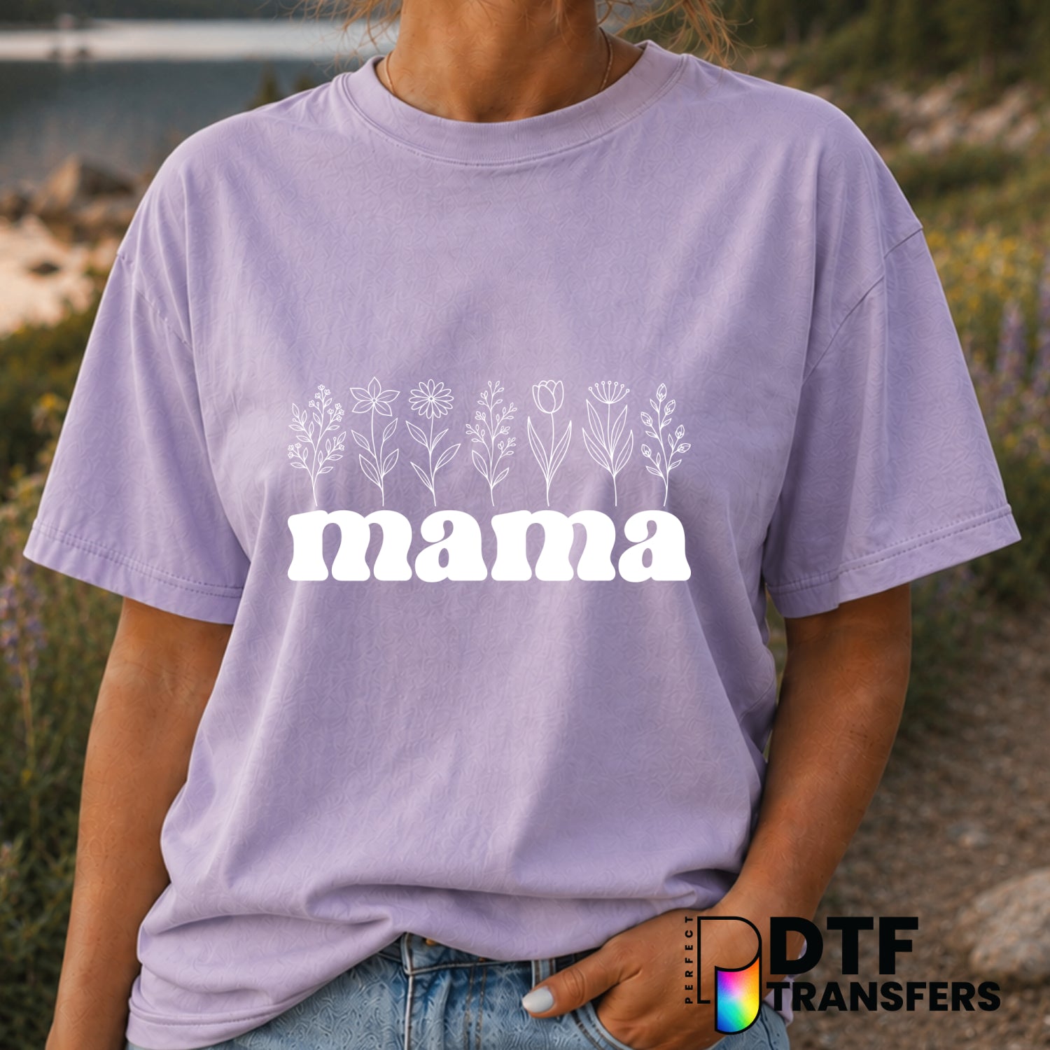 Mama – Mother's Day DTF Transfer (view 2 of 2) – by Perfect DTF Transfers – Premade DTF Transfers – Mother's Day, Mom
