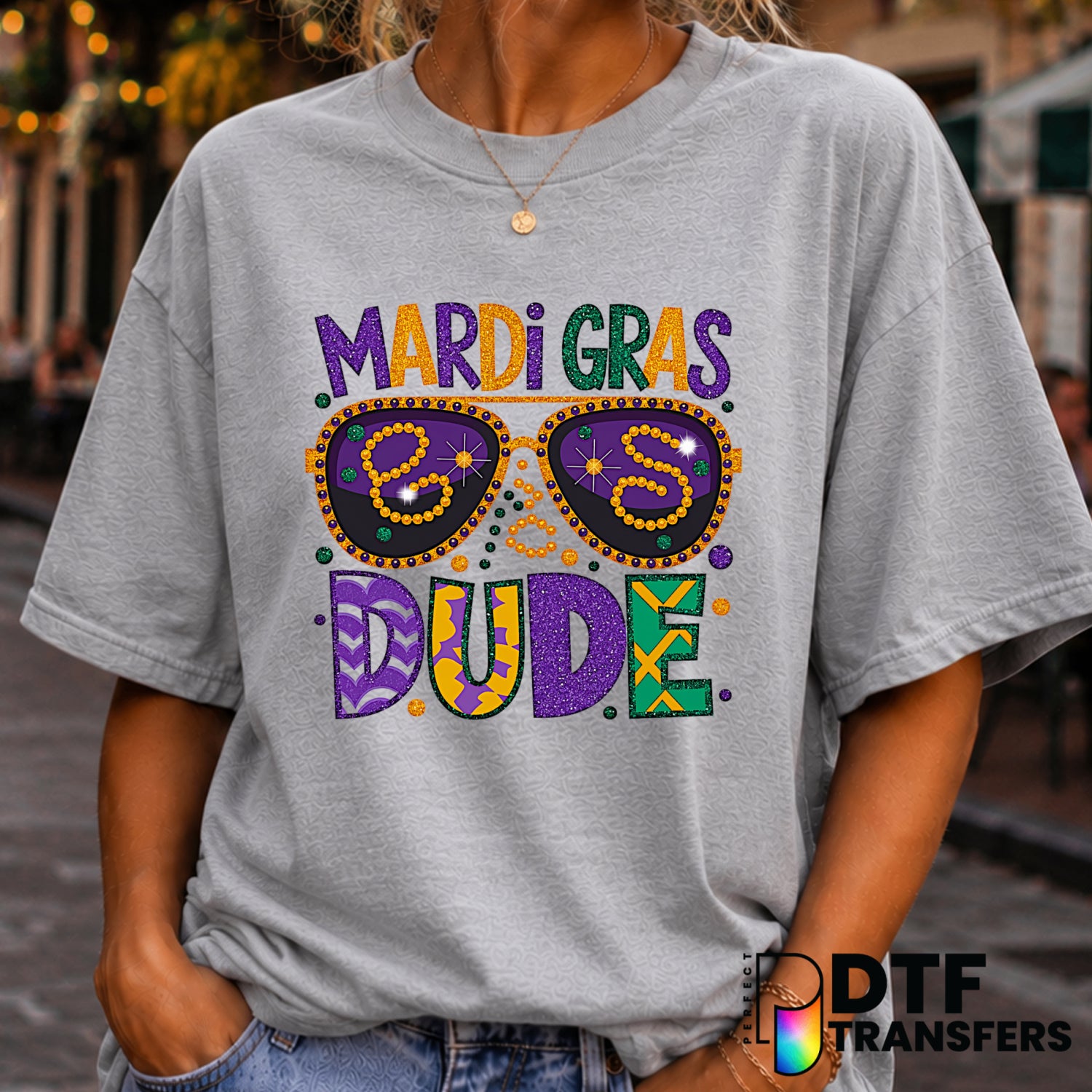 Mardi Gras Dude – Mardi Gras DTF Transfer (view 1 of 2) – by Perfect DTF Transfers – Premade DTF Transfers – Mardi Gras, F...