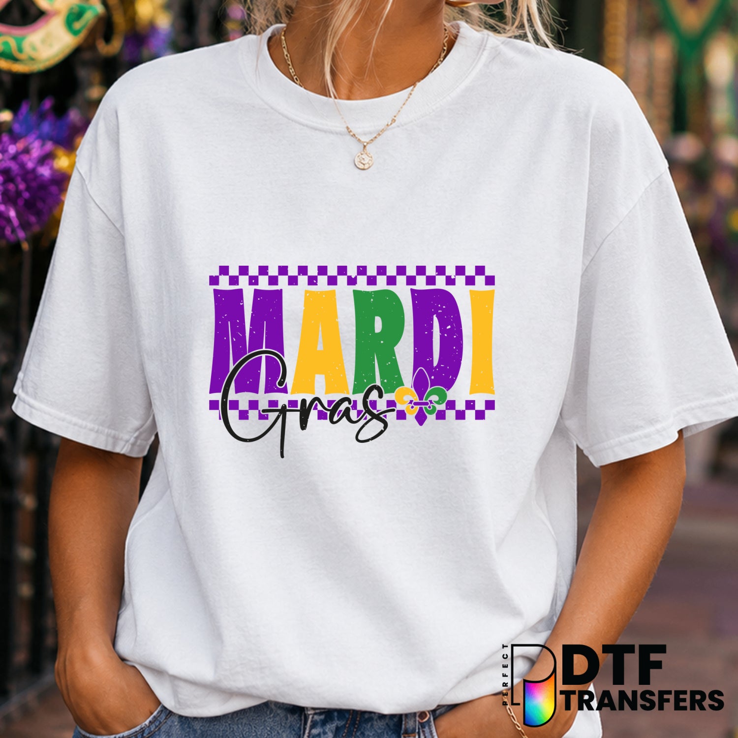 MARDI GRAS – Mardi Gras DTF Transfer (view 1 of 2) – by Perfect DTF Transfers – Premade DTF Transfers – Mardi Gras, Festival
