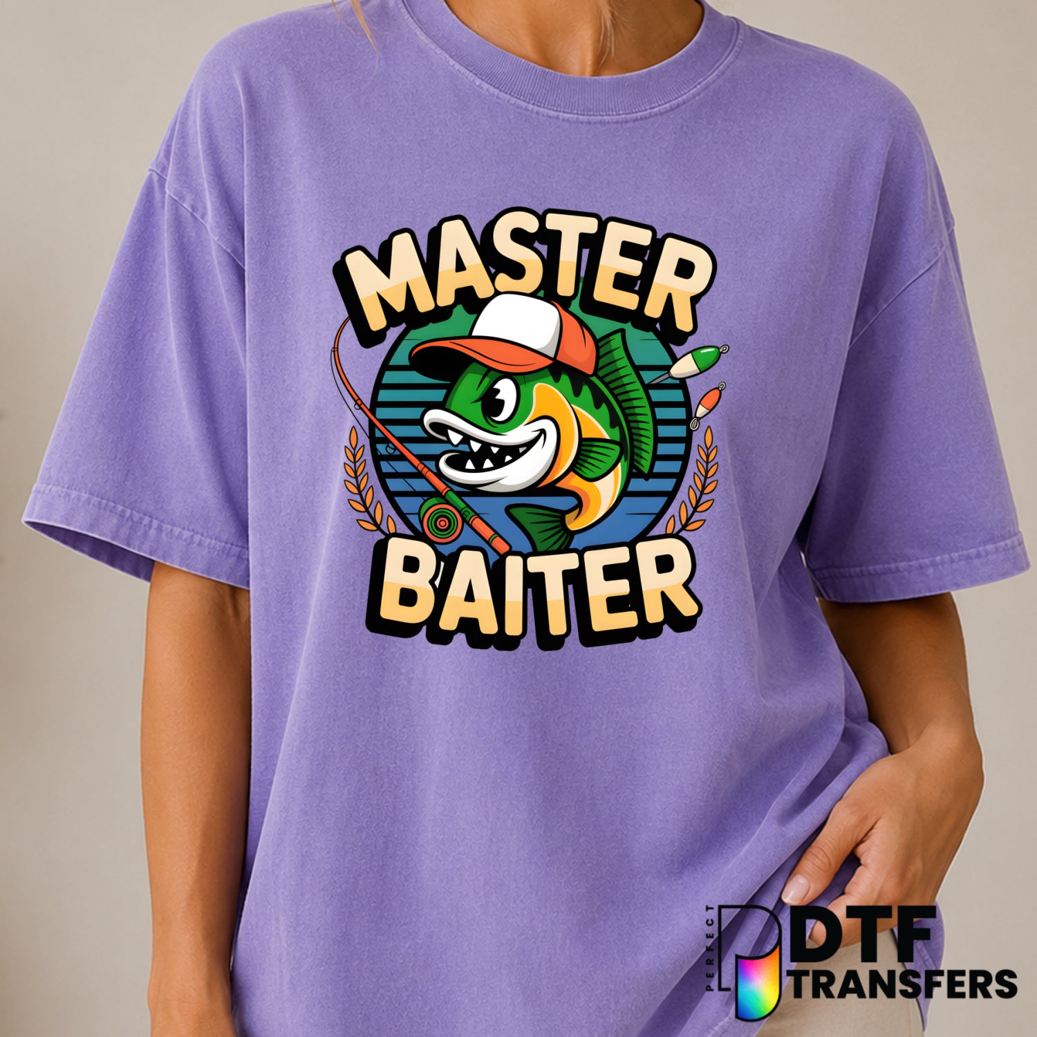 Master Baiter Bass Fishing – DTF Transfer (view 1 of 2) – by Perfect DTF Transfers – Premade DTF Transfers – Fishing, Outdoor