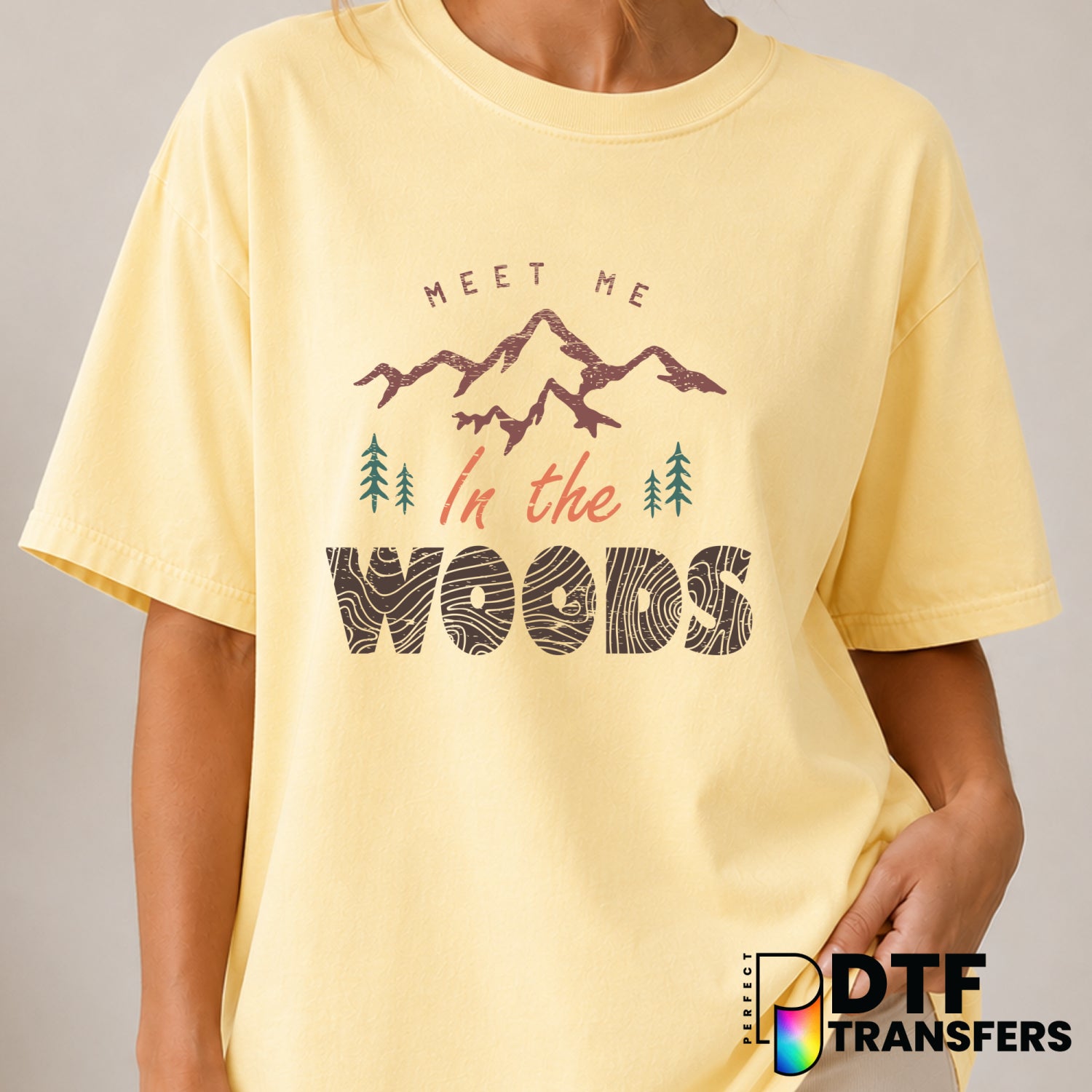 Meet Me In The Woods – Camping DTF Transfer (view 2 of 2) – by Perfect DTF Transfers – Premade DTF Transfers – Camping, Ou...